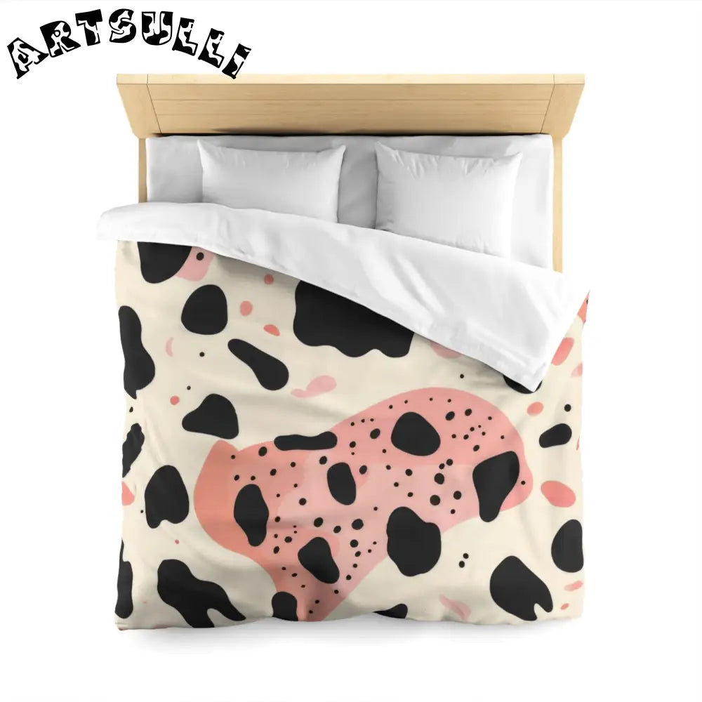 JAKKOUTTHEBXX Pink Cow Print Super Soft Art Printed Duvet Cover 2025