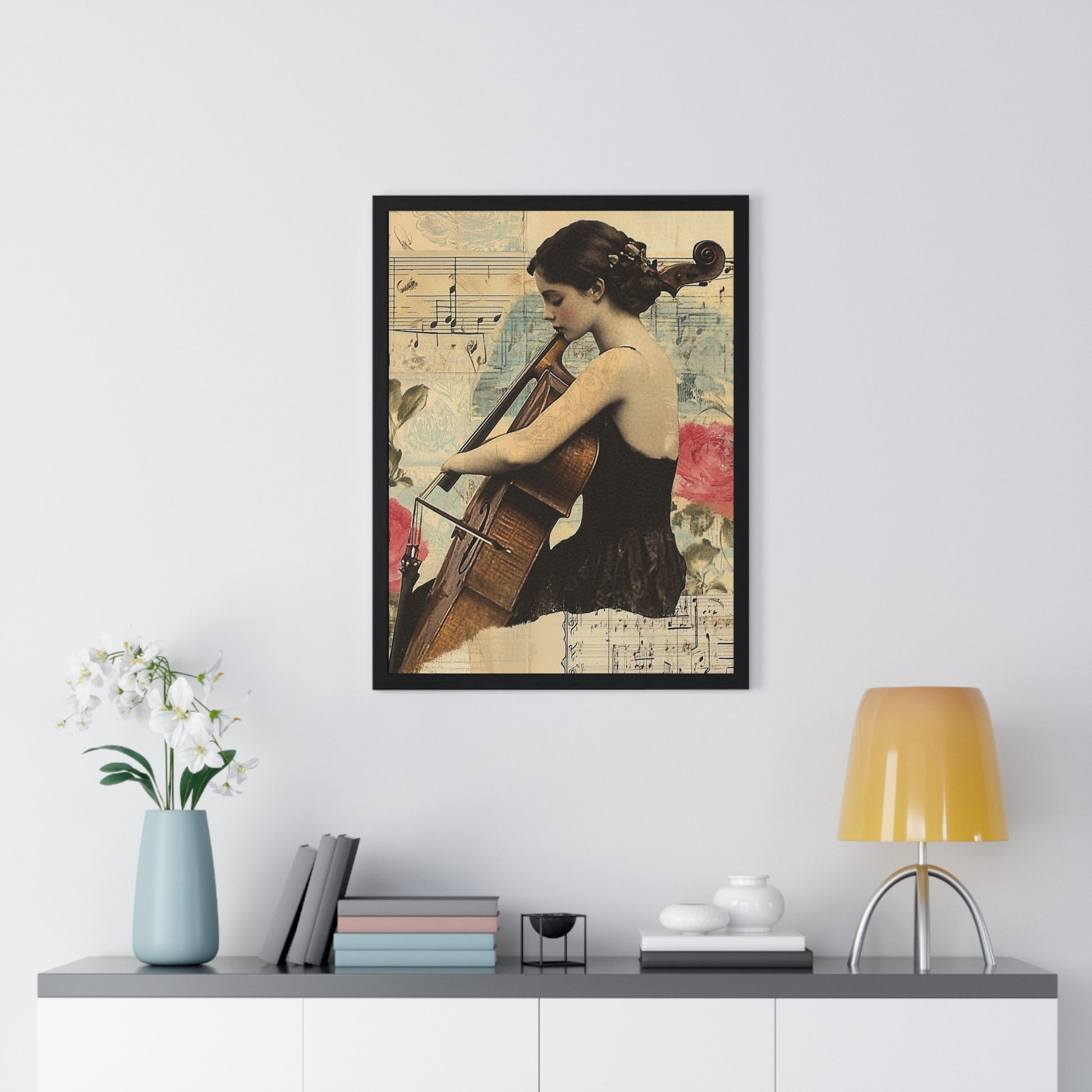 Vaporwave Type Beat Girl Vertical Framed Poster, Artsulli - Art is Long, Life is Short, Poster, , , , , , , 