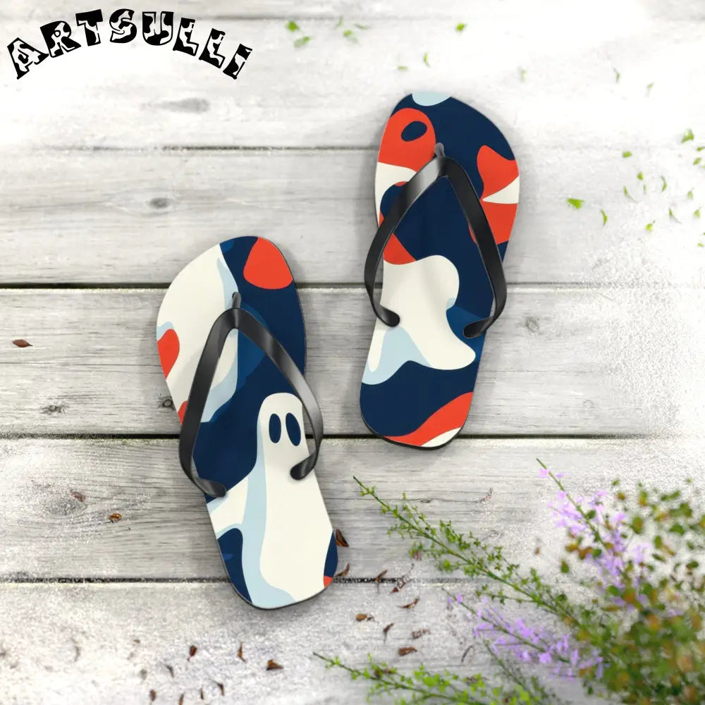JAKKOUTTHEBXX Camo Ghosts Flip Flops JAKKOUTTHEBXX Artsulli - Art