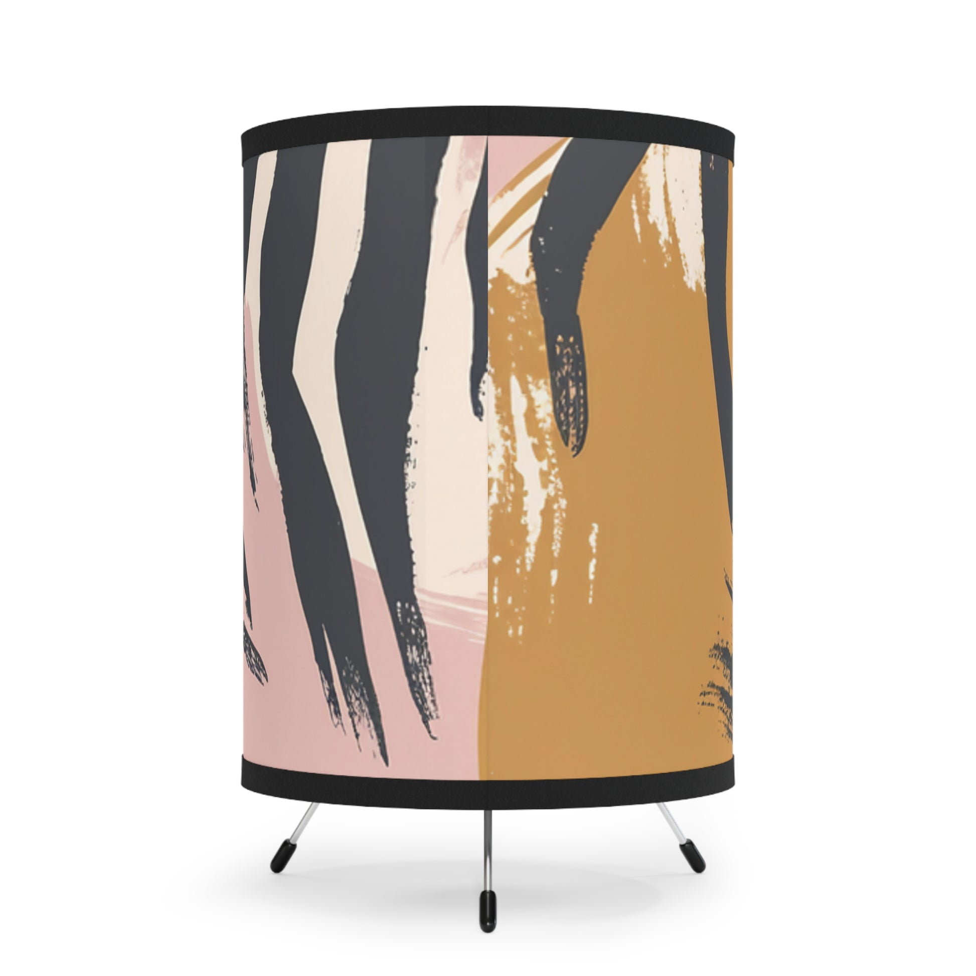 Zebra Brush Strokes Tripod Lamp with High-Res Printed Shade, US\CA plug, Artsulli - Art is Long, Life is Short, Home Decor, , , , , , , 