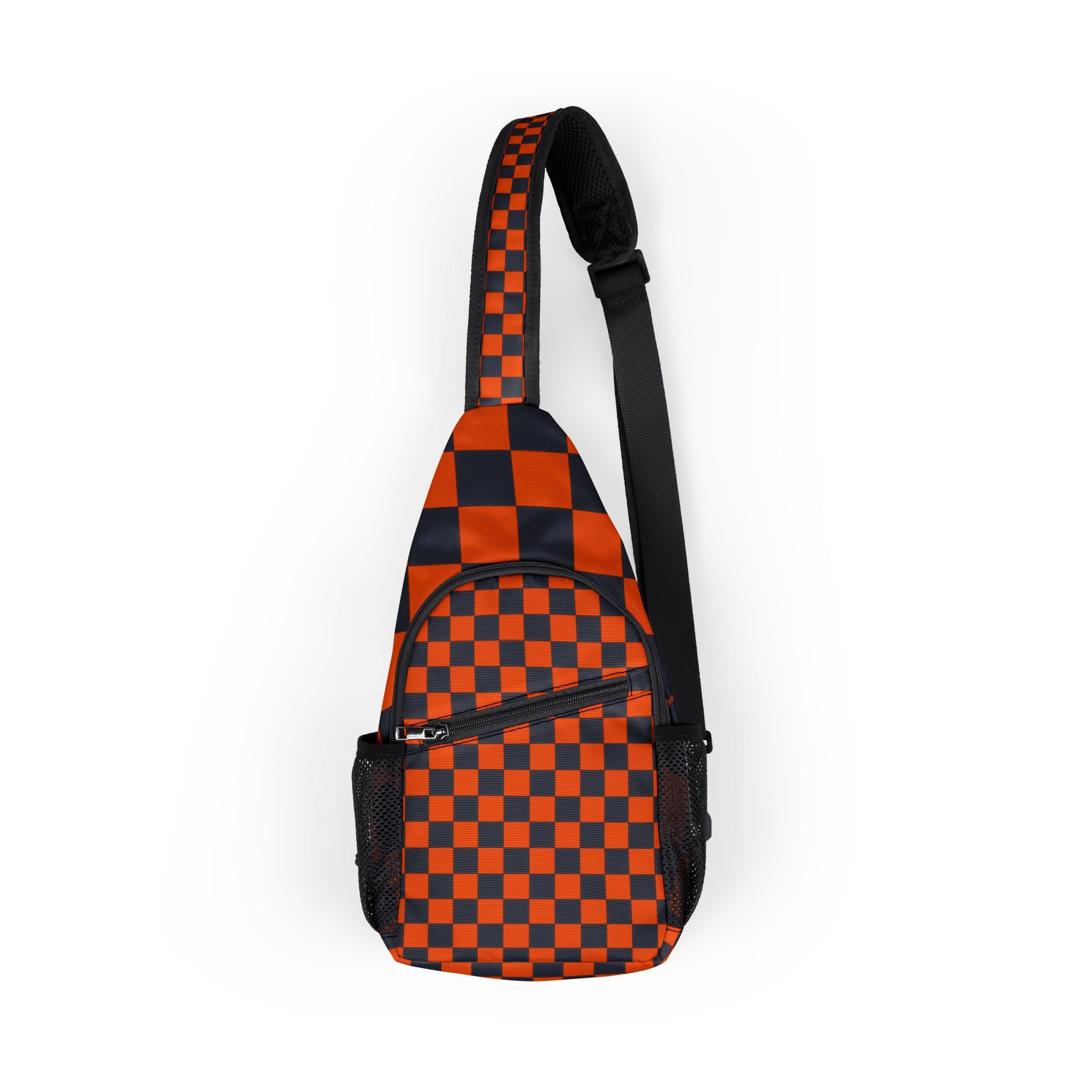 Checkerboard Ref and Black Chest Bag (AOP), Artsulli - Art is Long, Life is Short, Bags, Size, One size, , , , , 10209483153474982500