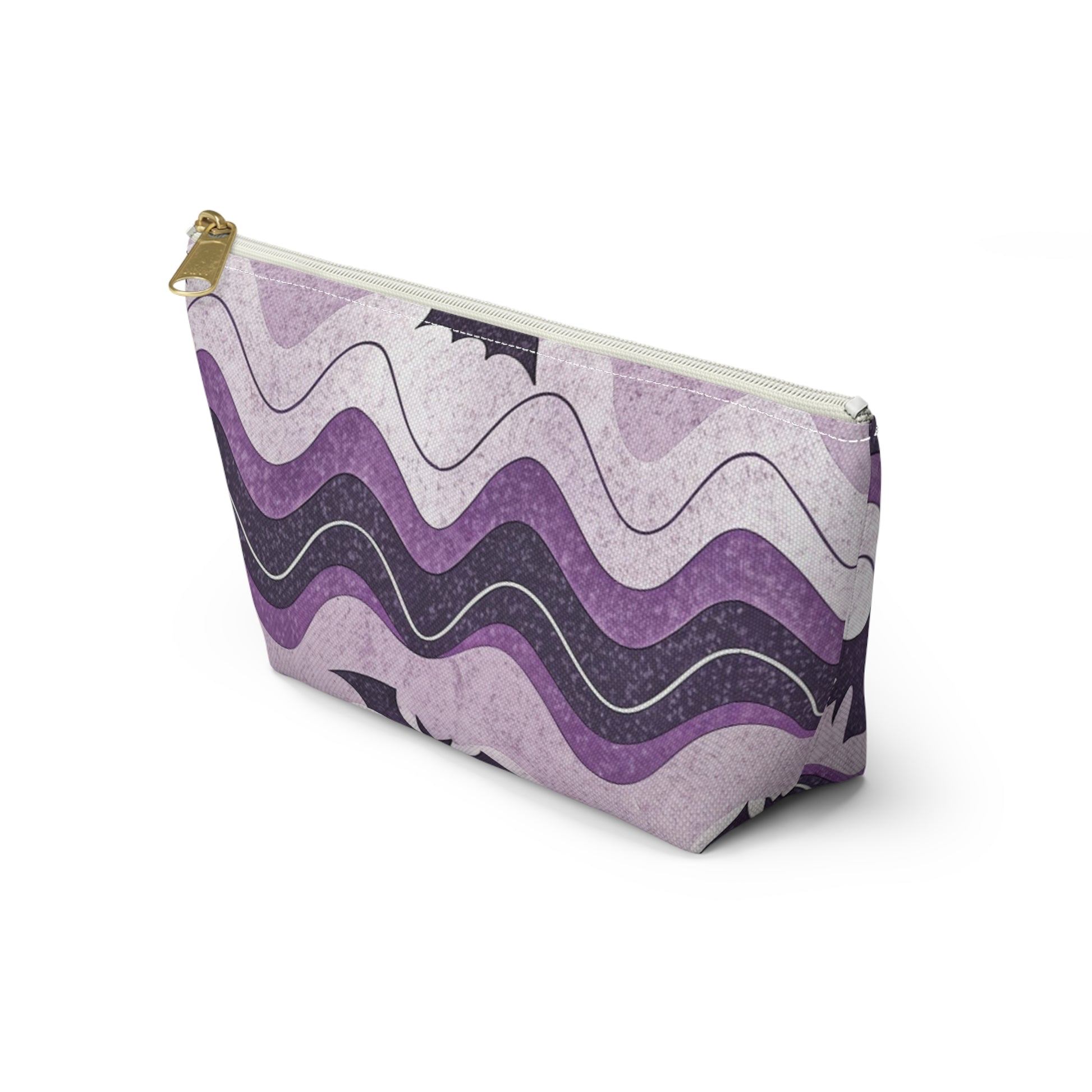 Bat Wave Accessory Pouch w T-bottom, Artsulli - Art is Long, Life is Short, Bags, , , , , , , 