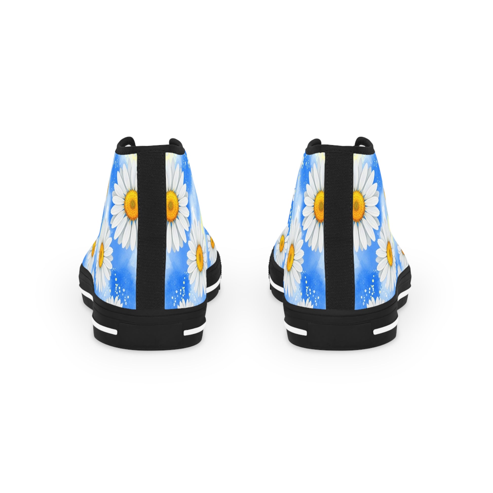 Daisies II Men's High Top Sneakers, Artsulli - Art is Long, Life is Short, Shoes, , , , , , , 