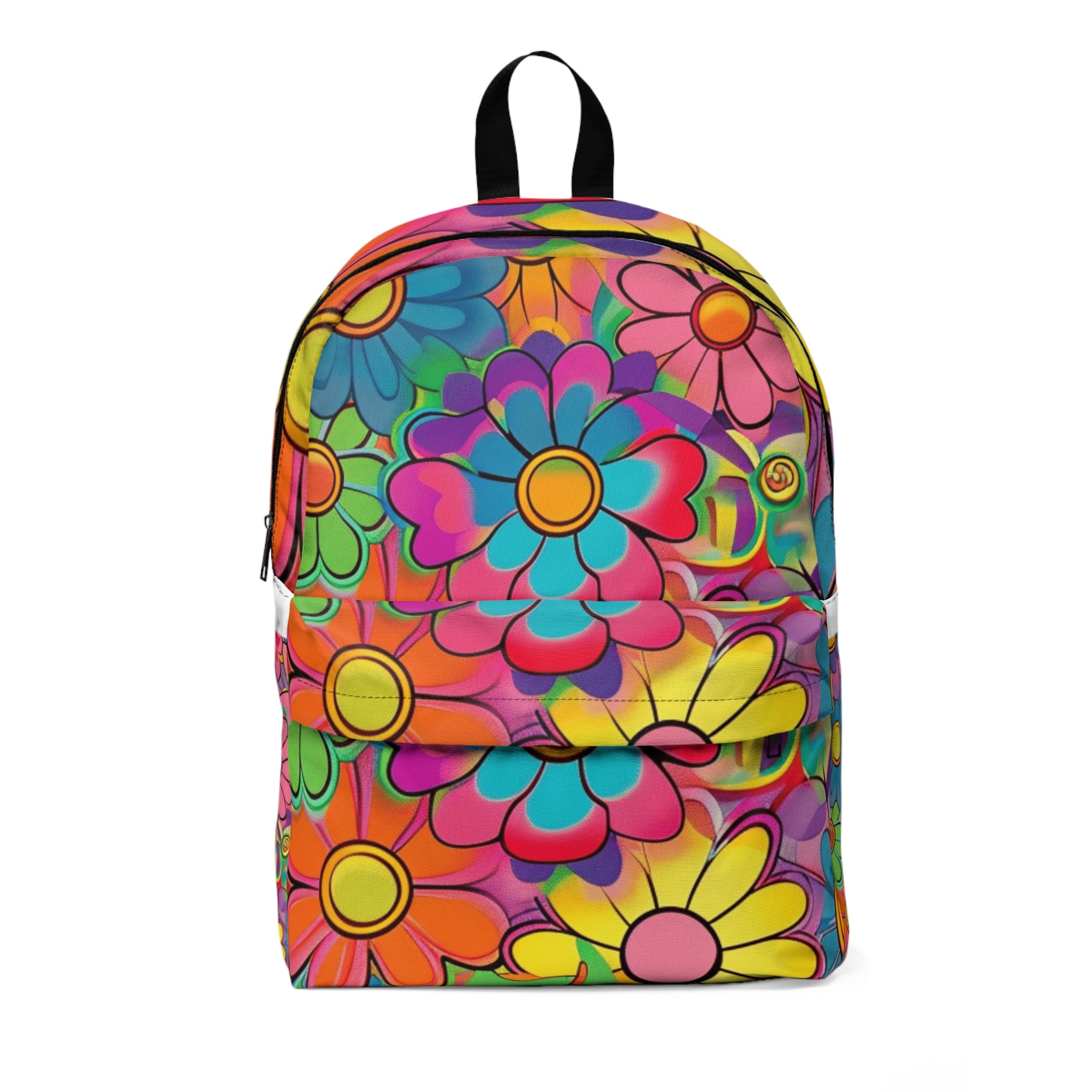 Chromatic Daisy Dream Unisex Classic Backpack, Artsulli - Art is Long, Life is Short, Bags, Size, One size, , , , , 20659269670772194511