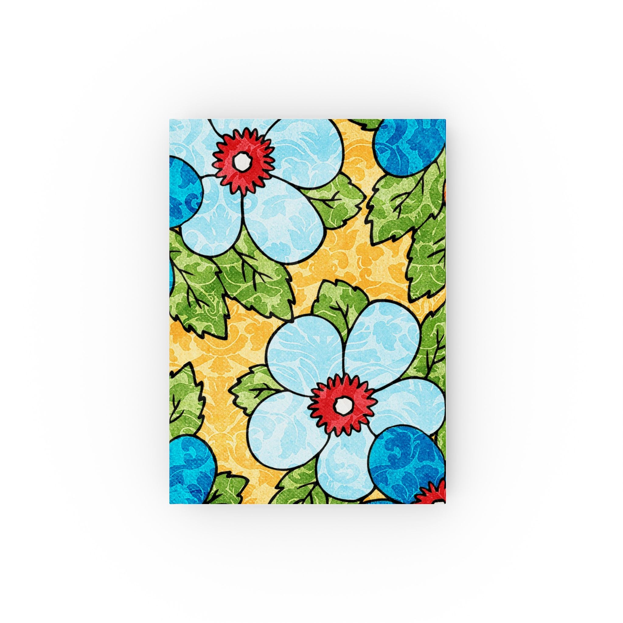 Groovy Yellow Floral Kl Hard Backed Journal, Artsulli - Art is Long, Life is Short, Paper products, Paper, Blank, Size, 5.2" x 7.4", , , 29696837617117237254