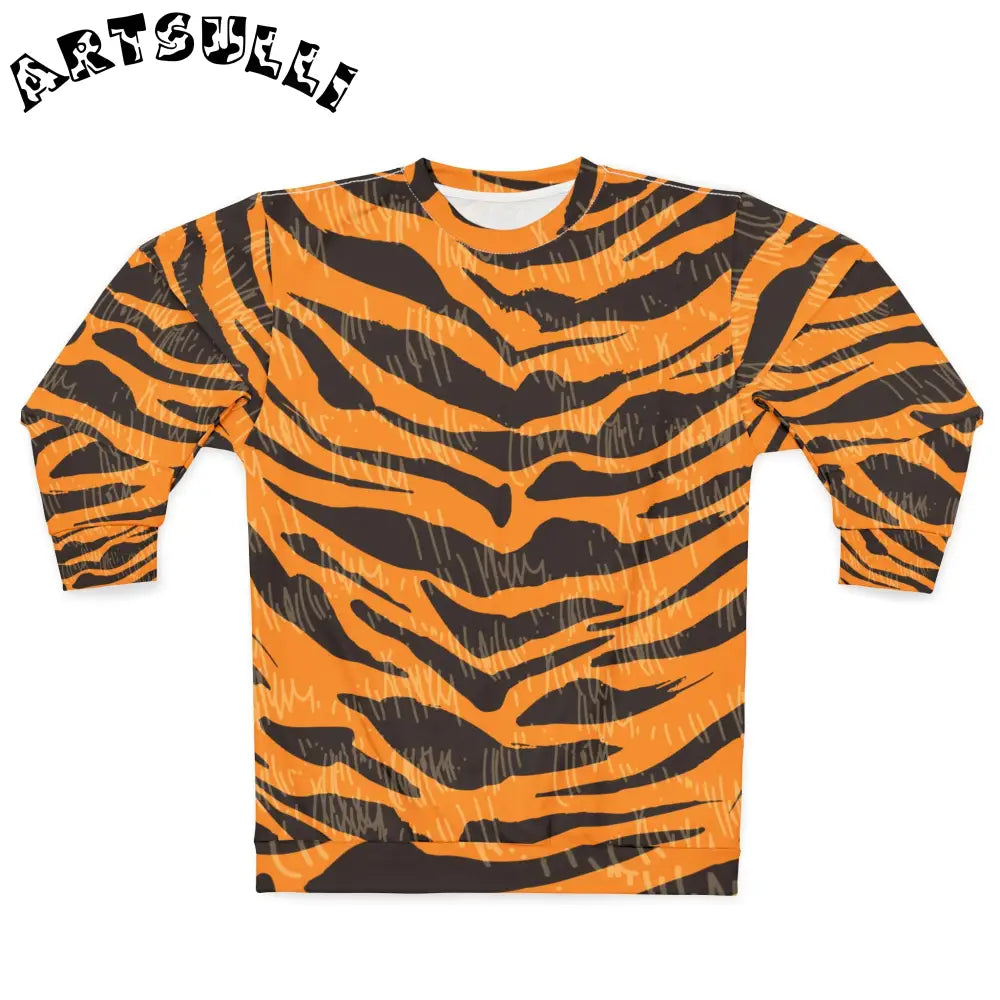 JAKKOUTTHEBXX Tiger Scratches Orange & Black Unisex Sweatshirt (AOP)
