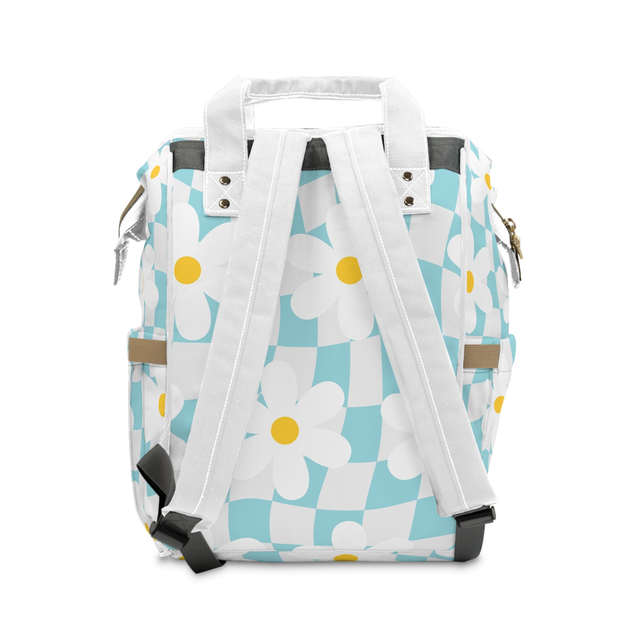 Trippy Check Garden Multifunctional Diaper Backpack, Artsulli - Art is Long, Life is Short, Bags, , , , , , , 