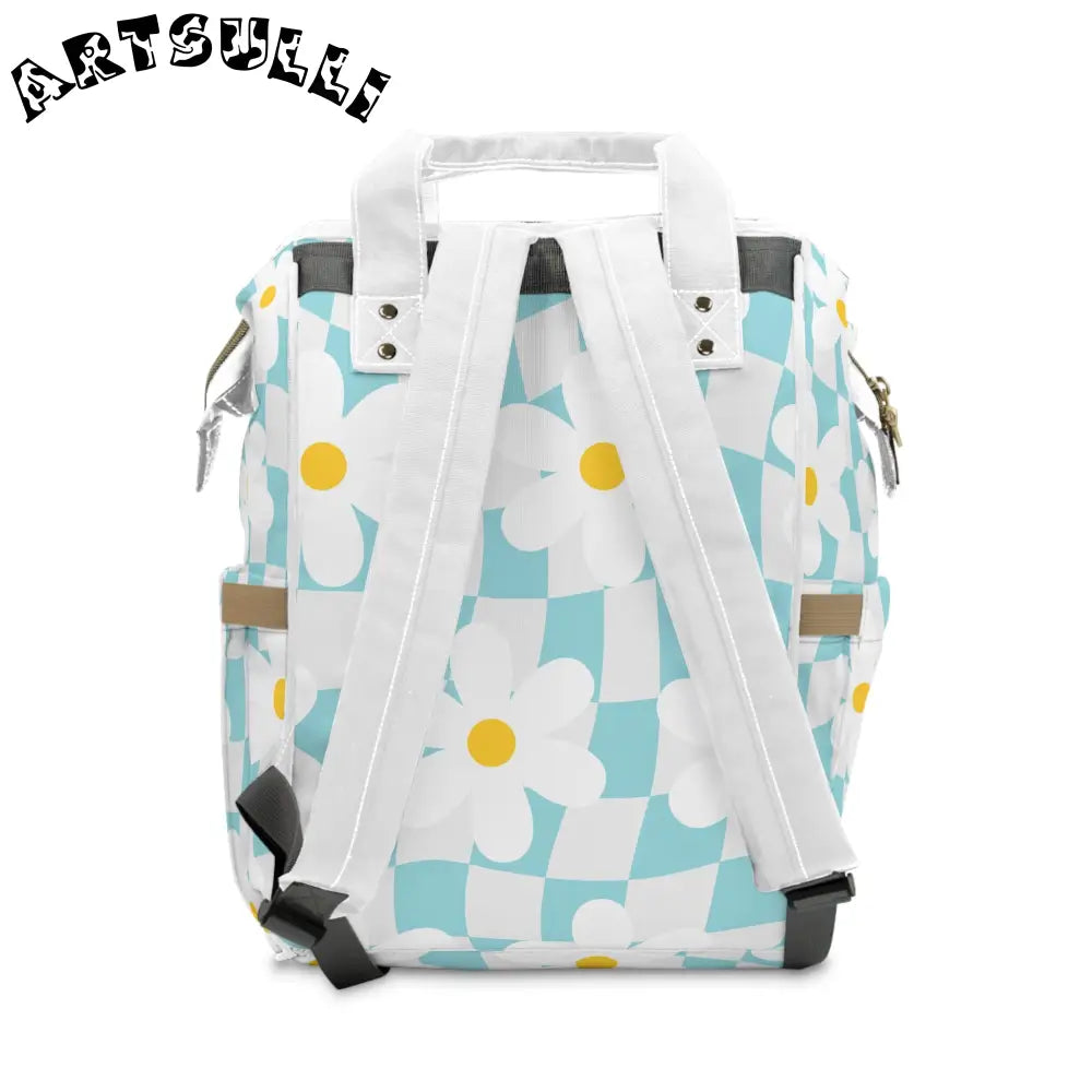 JAKKOUTTHEBXX Trippy Check Garden Multifunctional Diaper Backpack