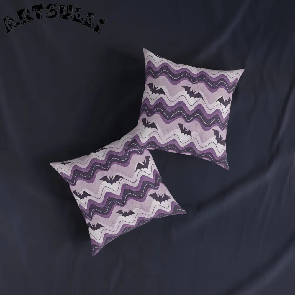 JAKKOUTTHEBXX Bat Wave Square Pillow JAKKOUTTHEBXX Artsulli - Art