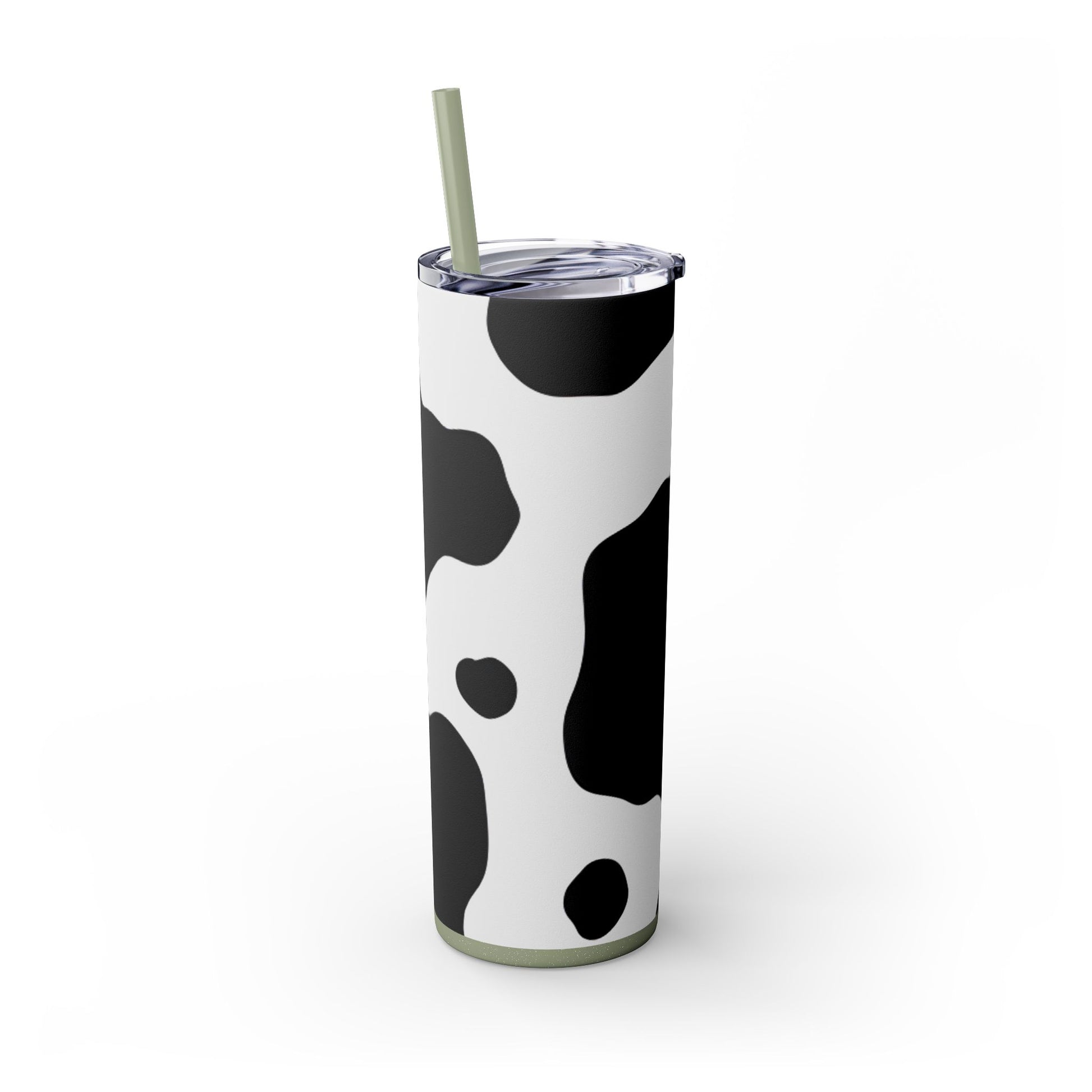 Cow Print Focus Skinny Tumbler with Straw, 20oz, Artsulli - Art is Long, Life is Short, Mug, , , , , , , 