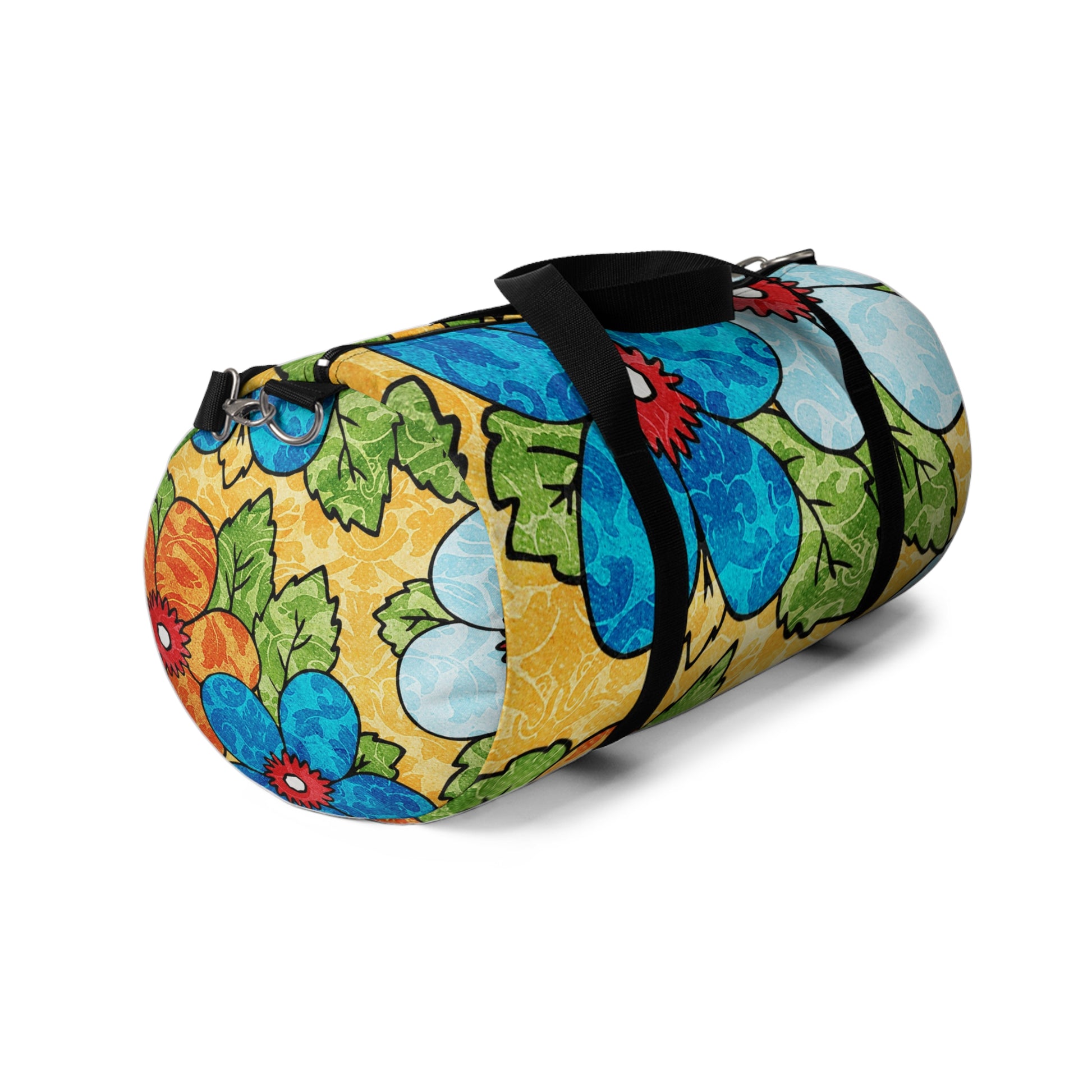 Groovy Yellow Floral Kl Duffel Bag, Artsulli - Art is Long, Life is Short, Bags, , , , , , , 