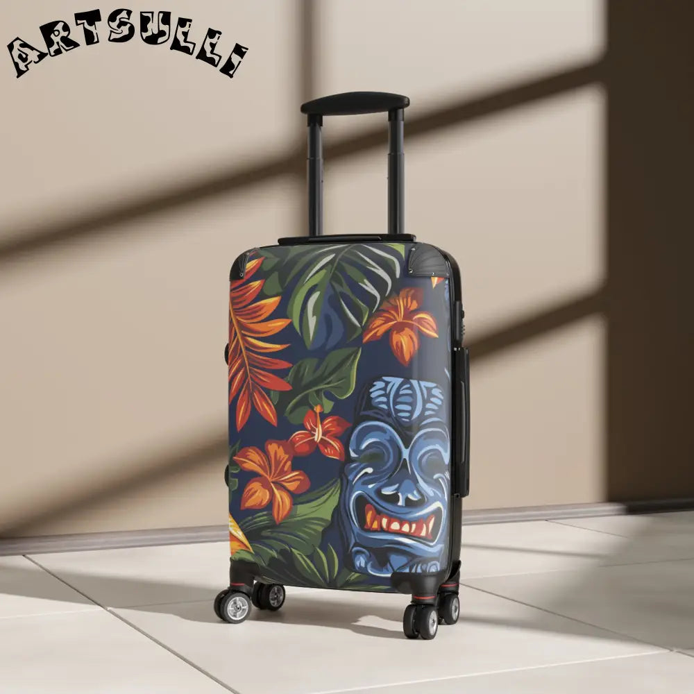 JAKKOUTTHEBXX Tropical Tiki Mask Carry-On Suitcase 2025