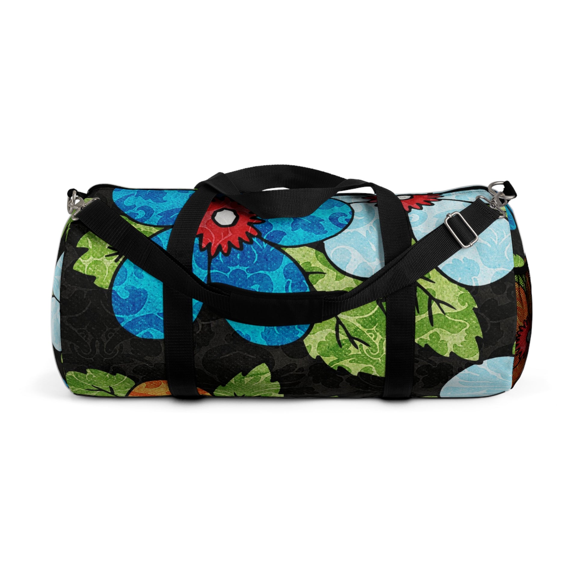 Groovy Black Floral Kl Duffel Bag, Artsulli - Art is Long, Life is Short, Bags, Size, Large, , , , , 13456953617439427313