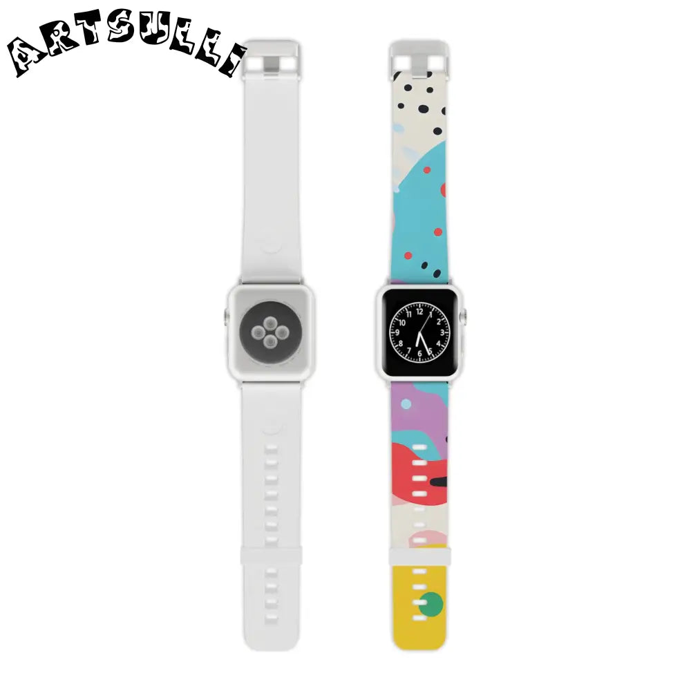 JAKKOUTTHEBXX Colorful Abstract Shapes Surreal Watch Band for Apple