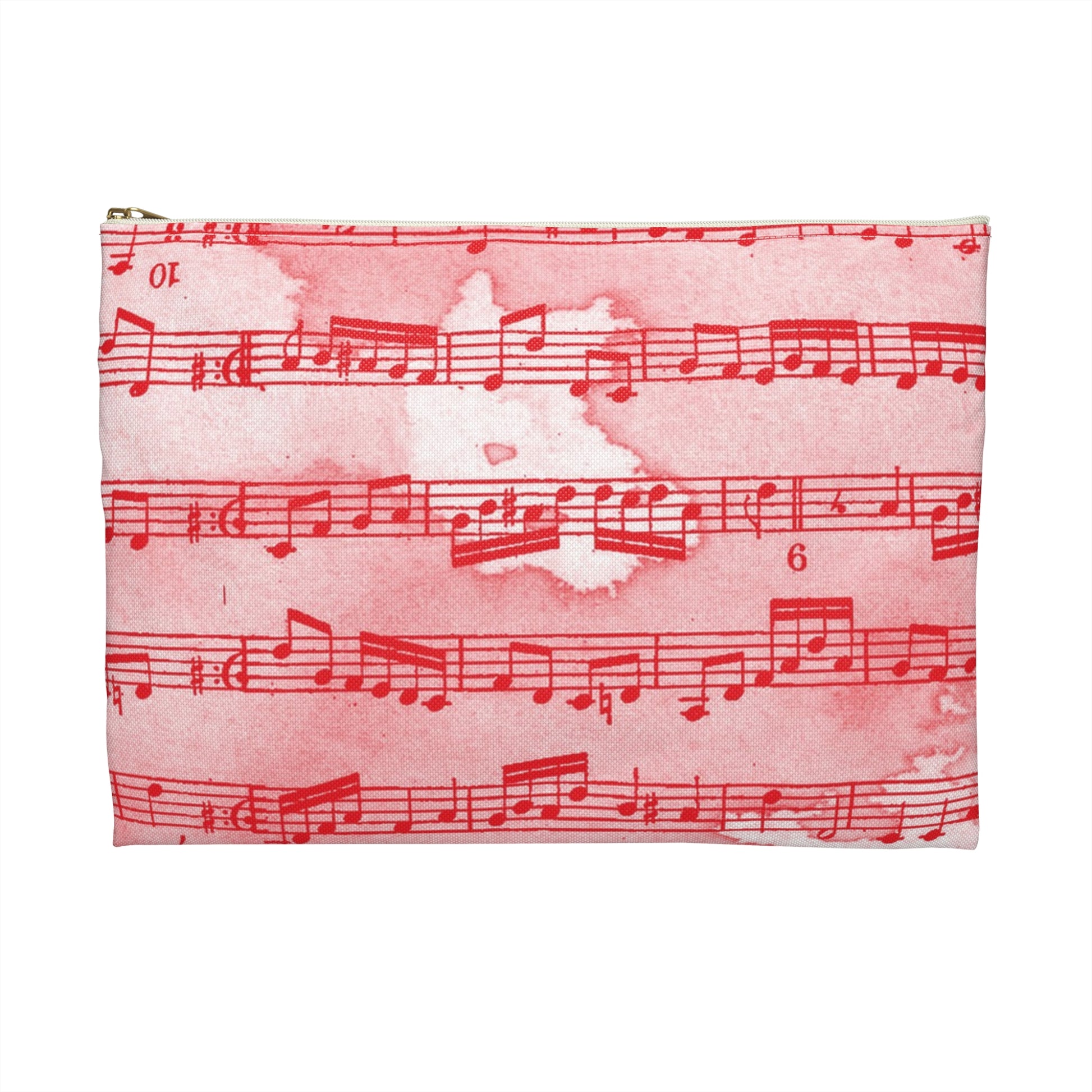 Drip Spill Type Beat Sheet Music Red Accessory Pouch, Artsulli - Art is Long, Life is Short, Bags, , , , , , , 