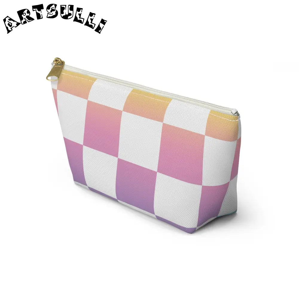 JAKKOUTTHEBXX Vaporwave Check Accessory Pouch w T-bottom