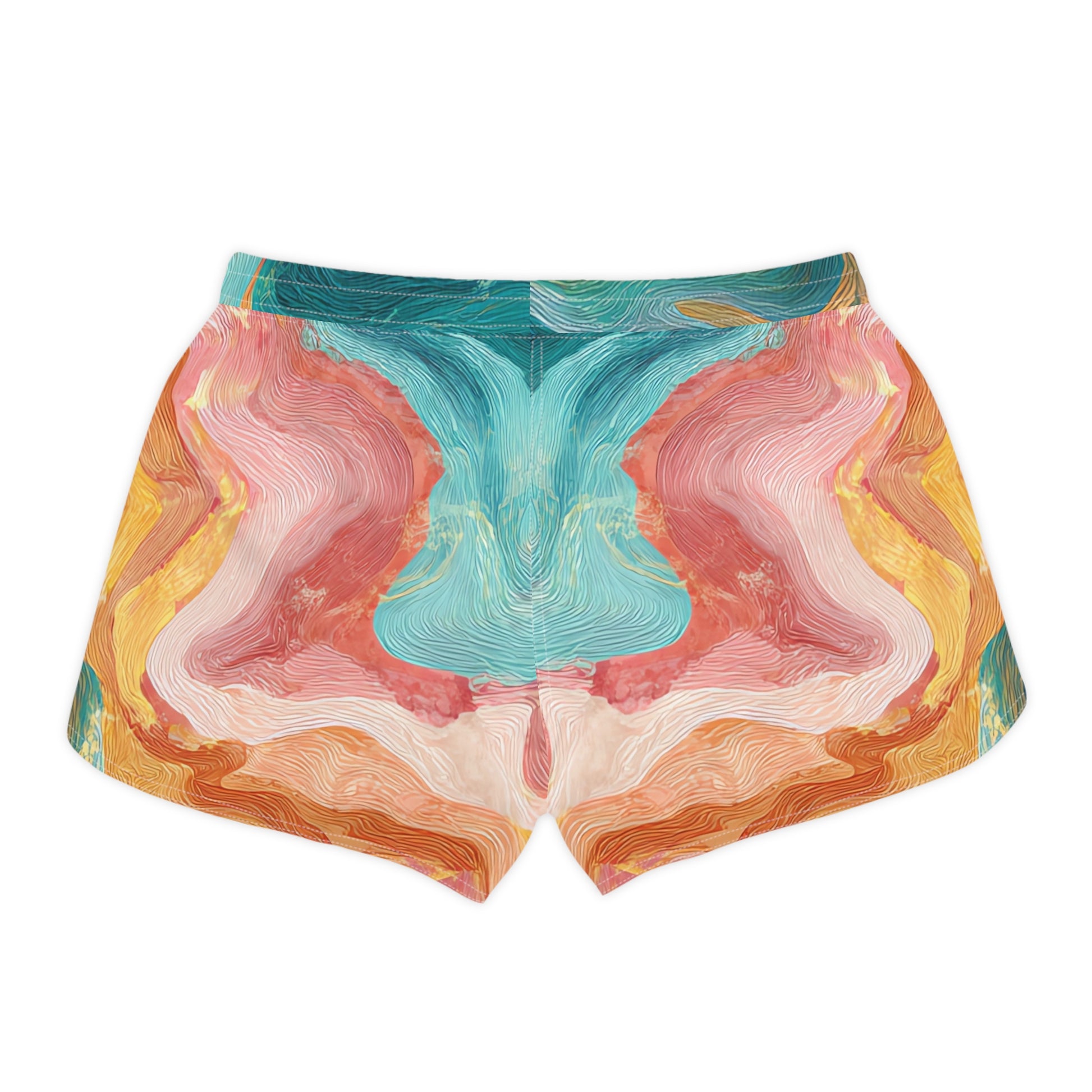 Liquid Marble Spill Women's Casual Shorts (AOP), Artsulli - Art is Long, Life is Short, All Over Prints, , , , , , , 