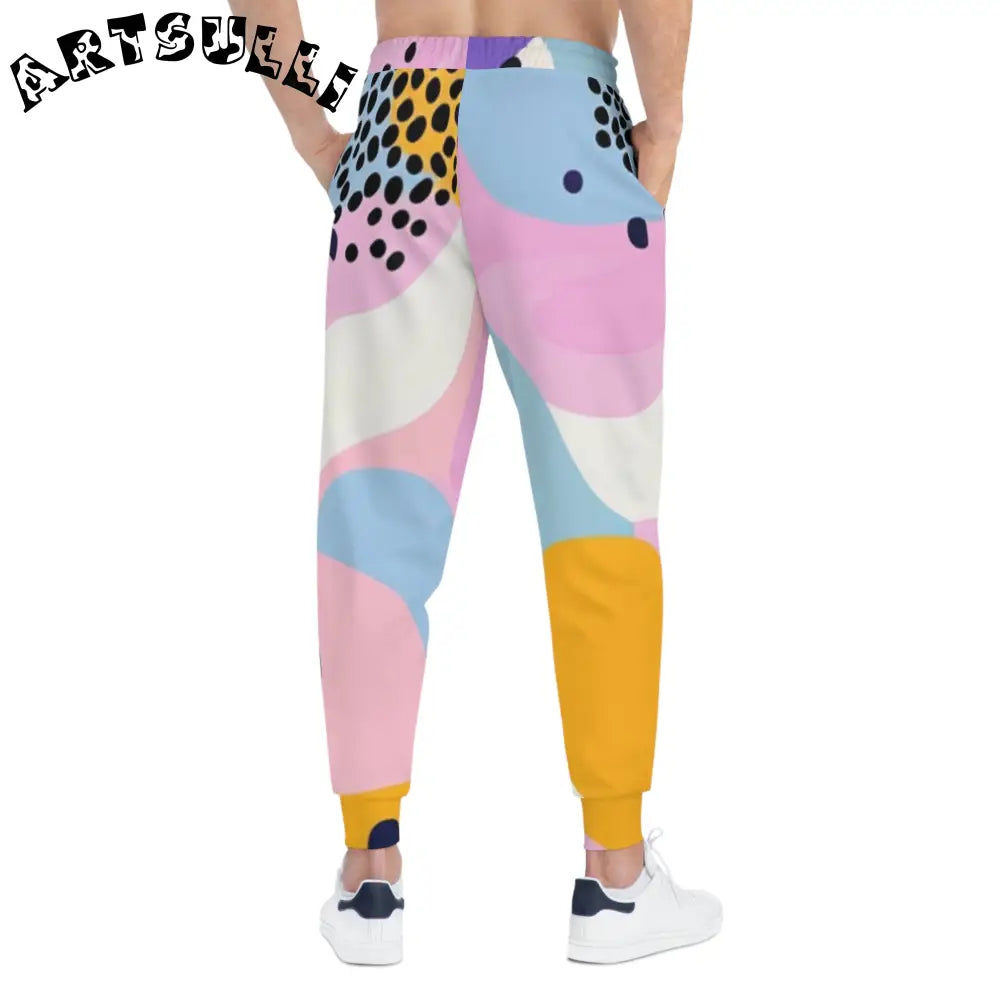 JAKKOUTTHEBXX Colorful Abstract Dots and Shapes Athletic Joggers