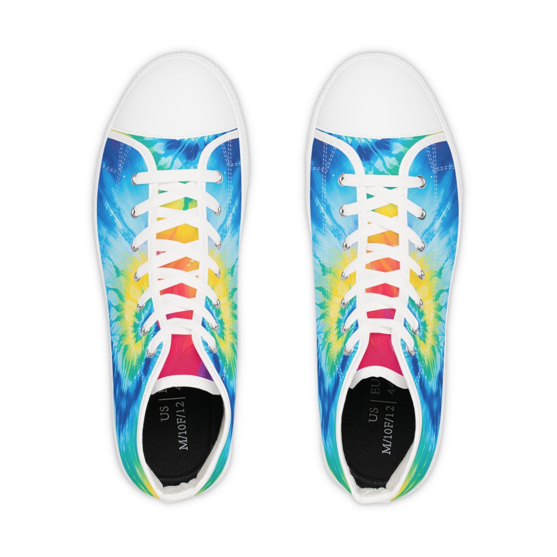 Tie Dye II Men's High Top Sneakers, Artsulli - Art is Long, Life is Short, Shoes, , , , , , , 