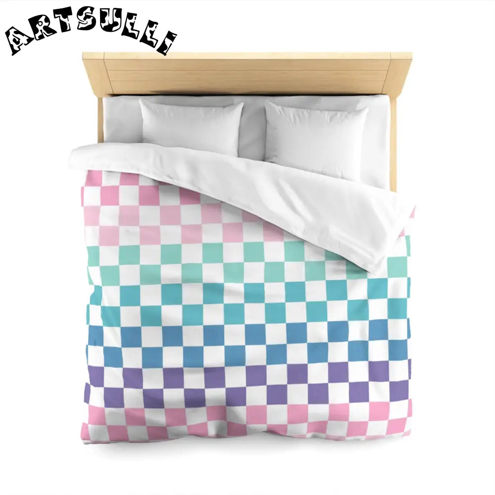 JAKKOUTTHEBXX Vaporwave Rainbow Checkerboard Multi-Color Microfiber