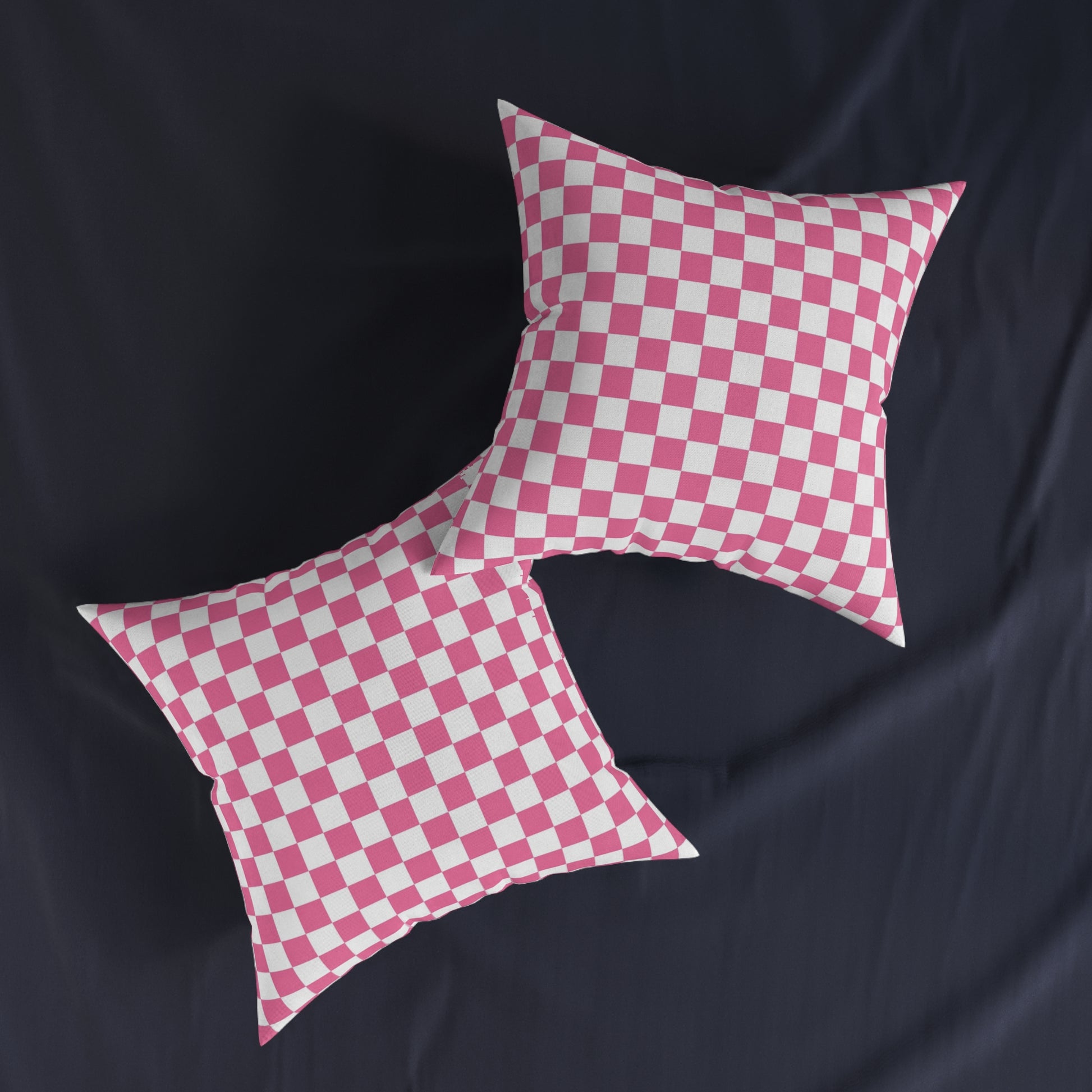 Yuyushiki Pink Check Square Pillow, Artsulli - Art is Long, Life is Short, Home Decor, , , , , , , 
