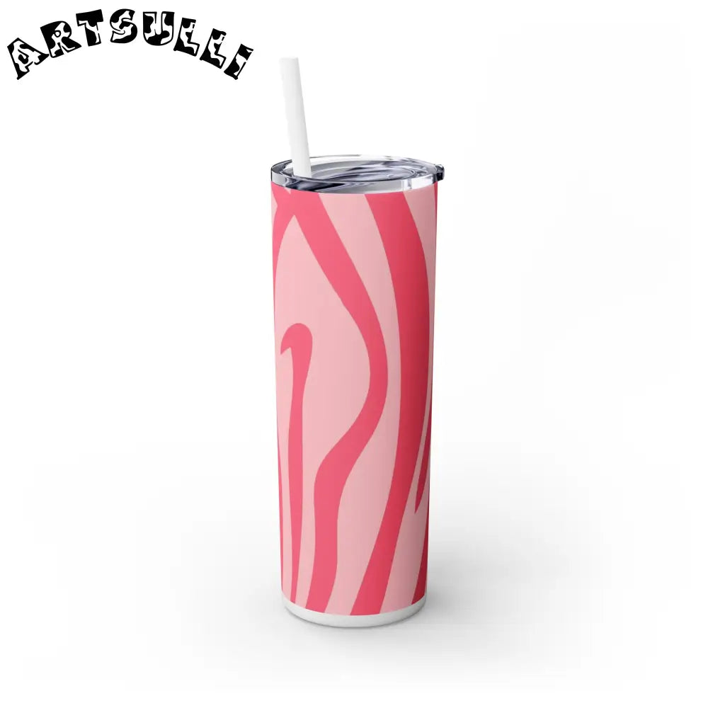 JAKKOUTTHEBXX Pink Zebra Print Maars Skinny Tumbler 2025