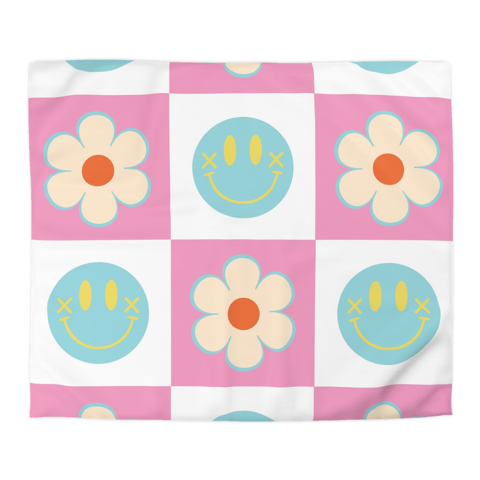 Madotsukis Grin Bloom Microfiber Duvet Cover, Artsulli - Art is Long, Life is Short, Home Decor, Size, King, Color, Cream, , , 40317422039690653804