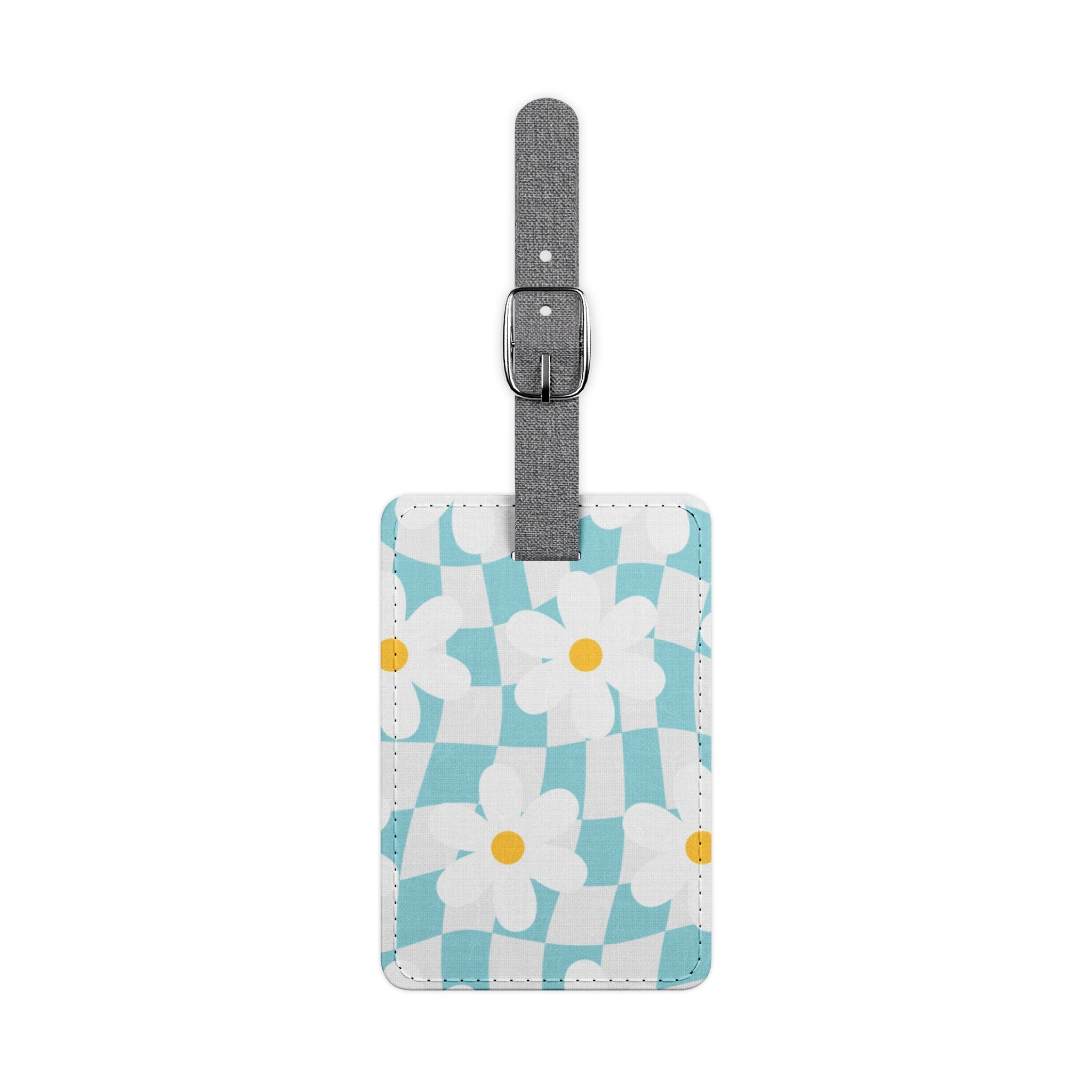 Trippy Check Garden Saffiano Polyester Luggage Tag, Rectangle, Artsulli - Art is Long, Life is Short, Accessories, Size, One size, Shape, Rectangle, , , 91319976234989184414