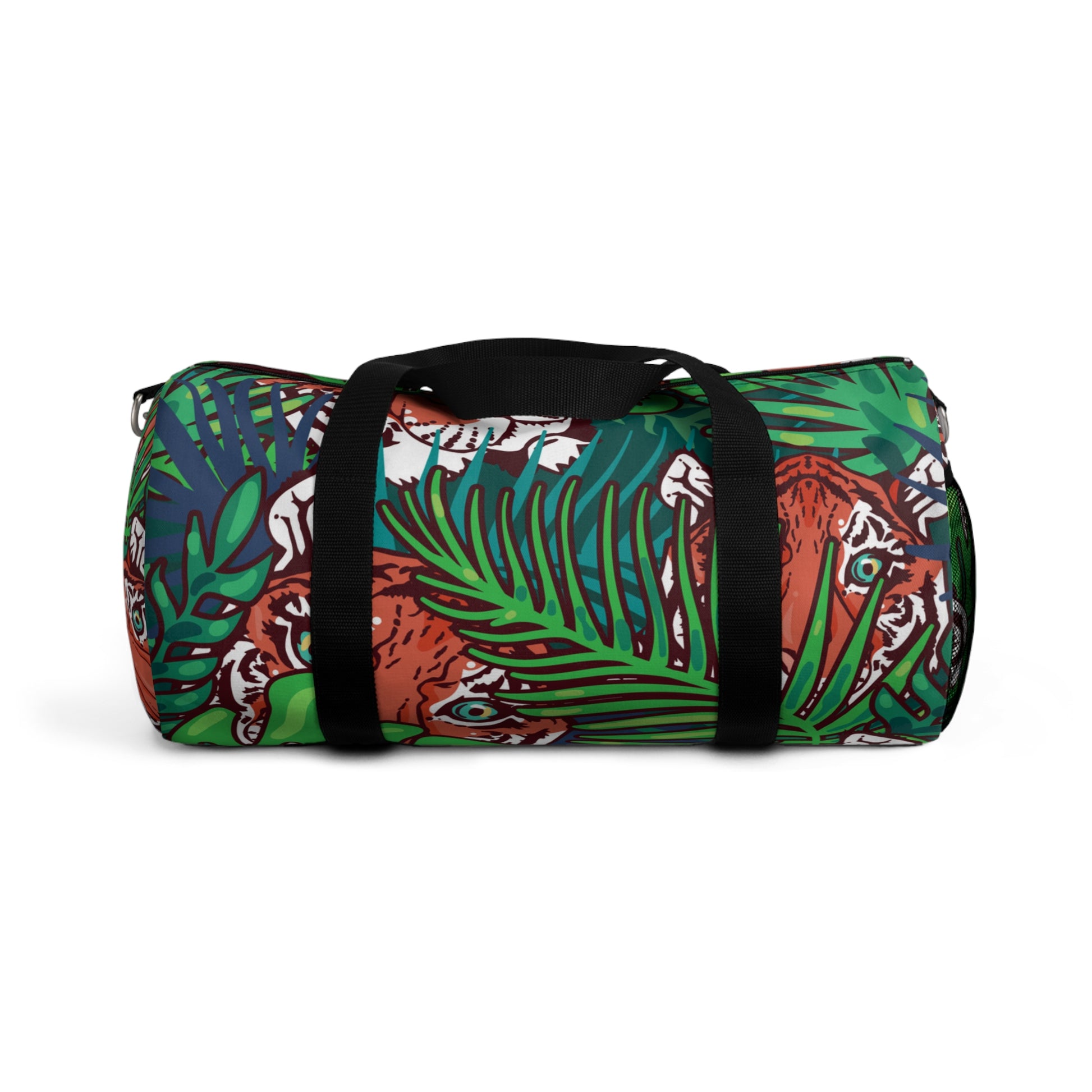 Tropical Jungle Tigers Blue and Green Duffel Bag, Artsulli - Art is Long, Life is Short, Bags, Size, Small, , , , , 14280161835250