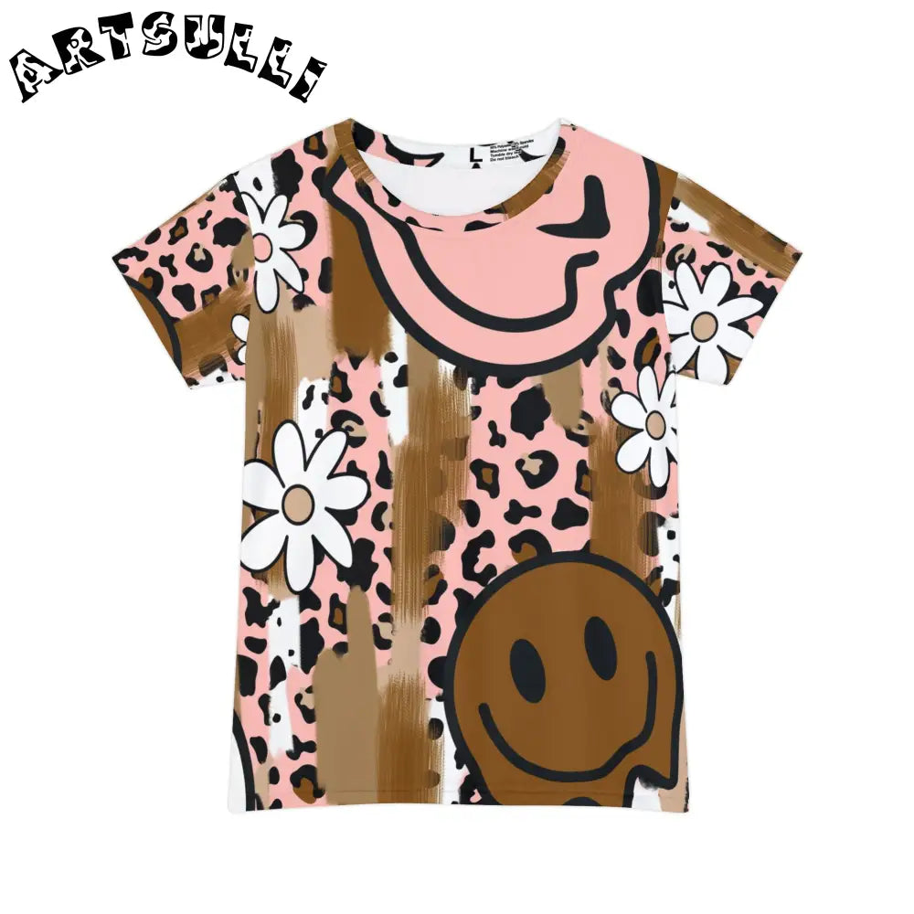 JAKKOUTTHEBXX Sutfin Ghosts Pop Art Women’s Short Sleeve Shirt (AOP)