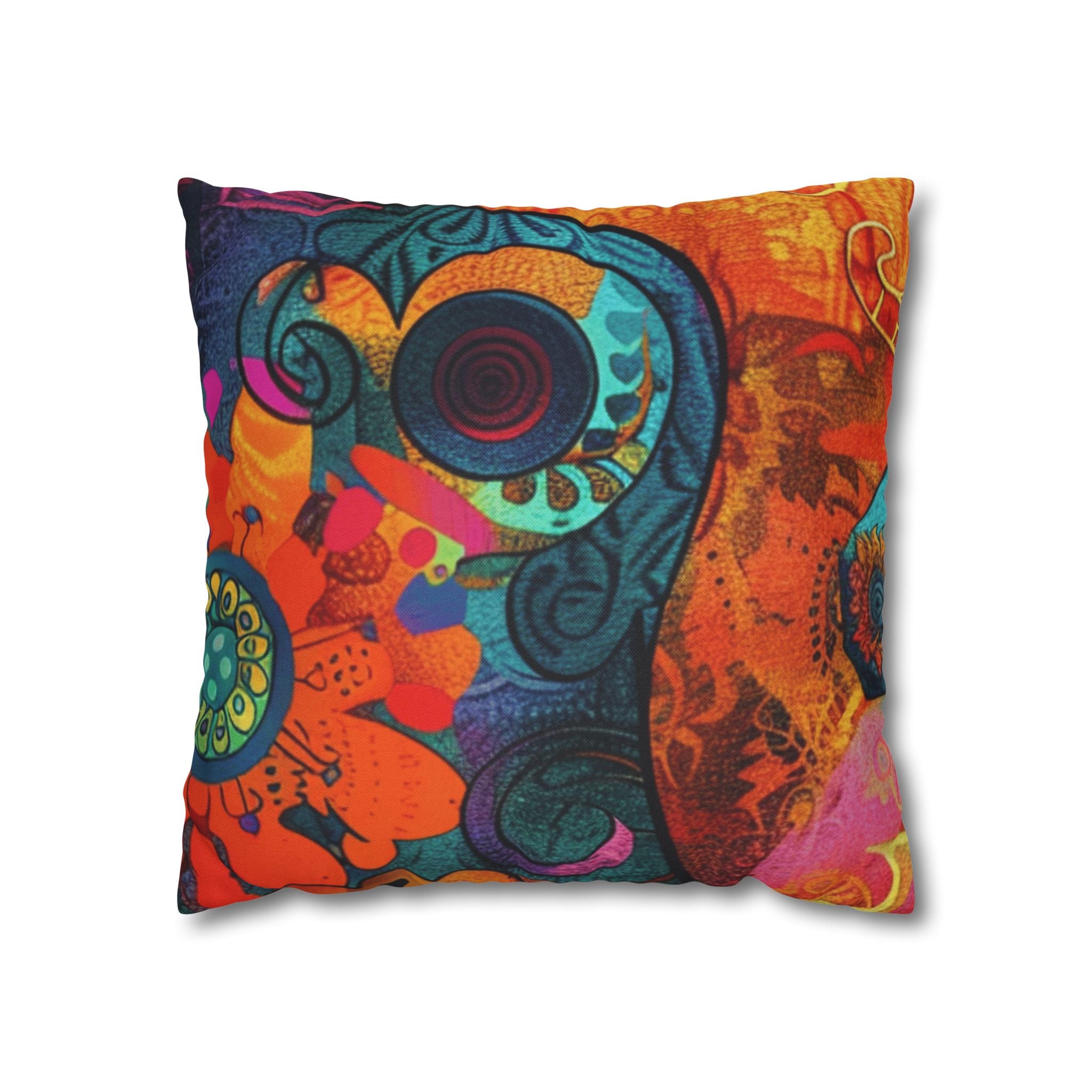 Spun Polyester Square Pillowcase