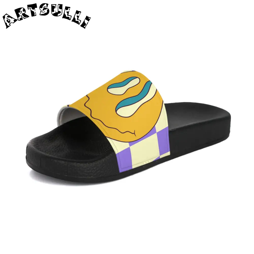 JAKKOUTTHEBXX Trippy Flower Power Motifs Women’s Slide Sandals