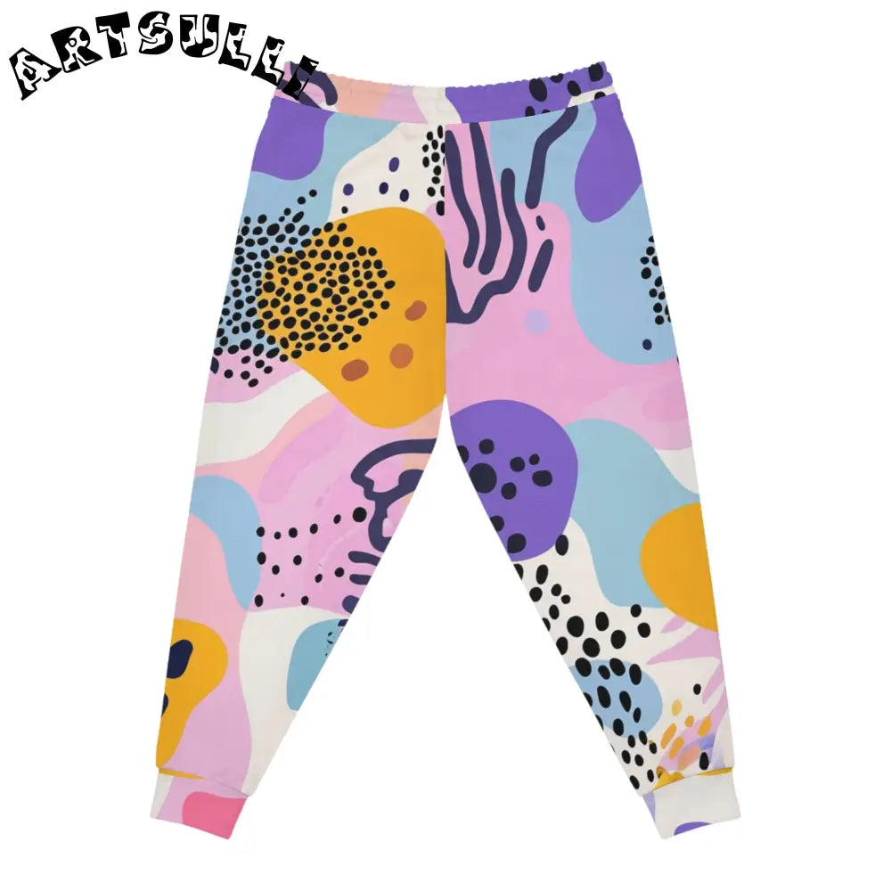 JAKKOUTTHEBXX Colorful Abstract Dots and Shapes II Athletic Joggers