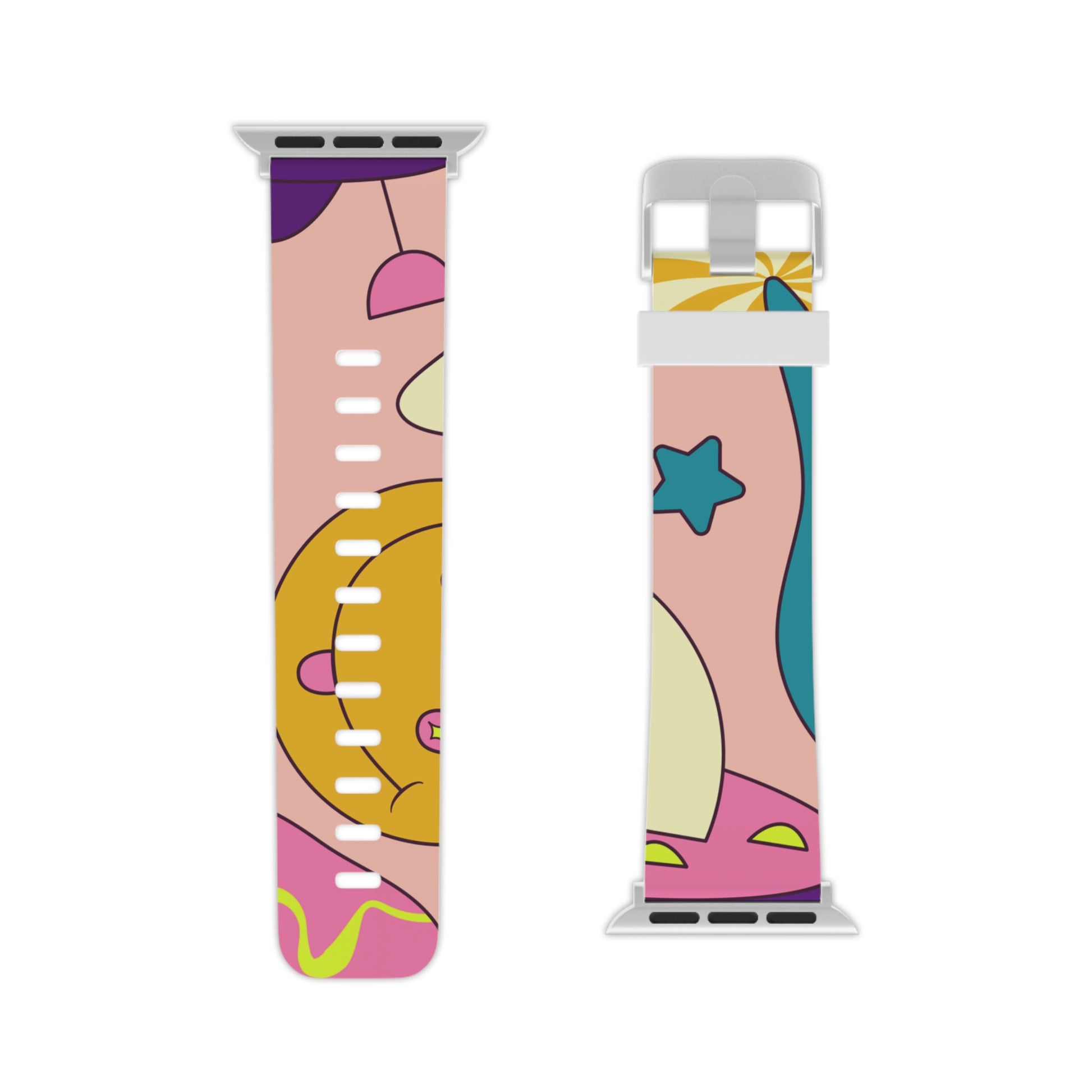 Trippy Spaceships Pink Watch Band for Apple Watch, Artsulli - Art is Long, Life is Short, Accessories, , , , , , , 
