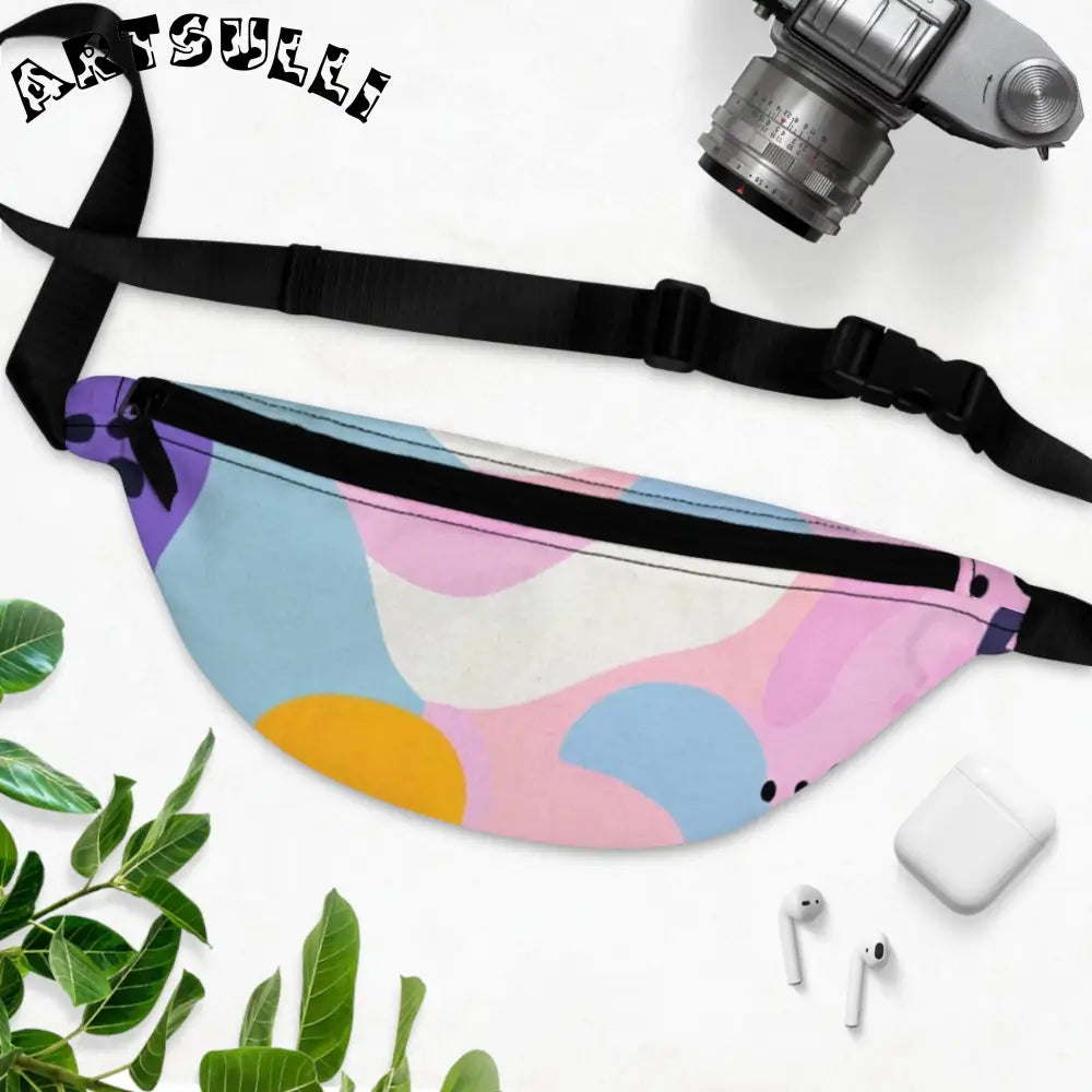 JAKKOUTTHEBXX Colorful Abstract Dots and Shapes Fanny Pack