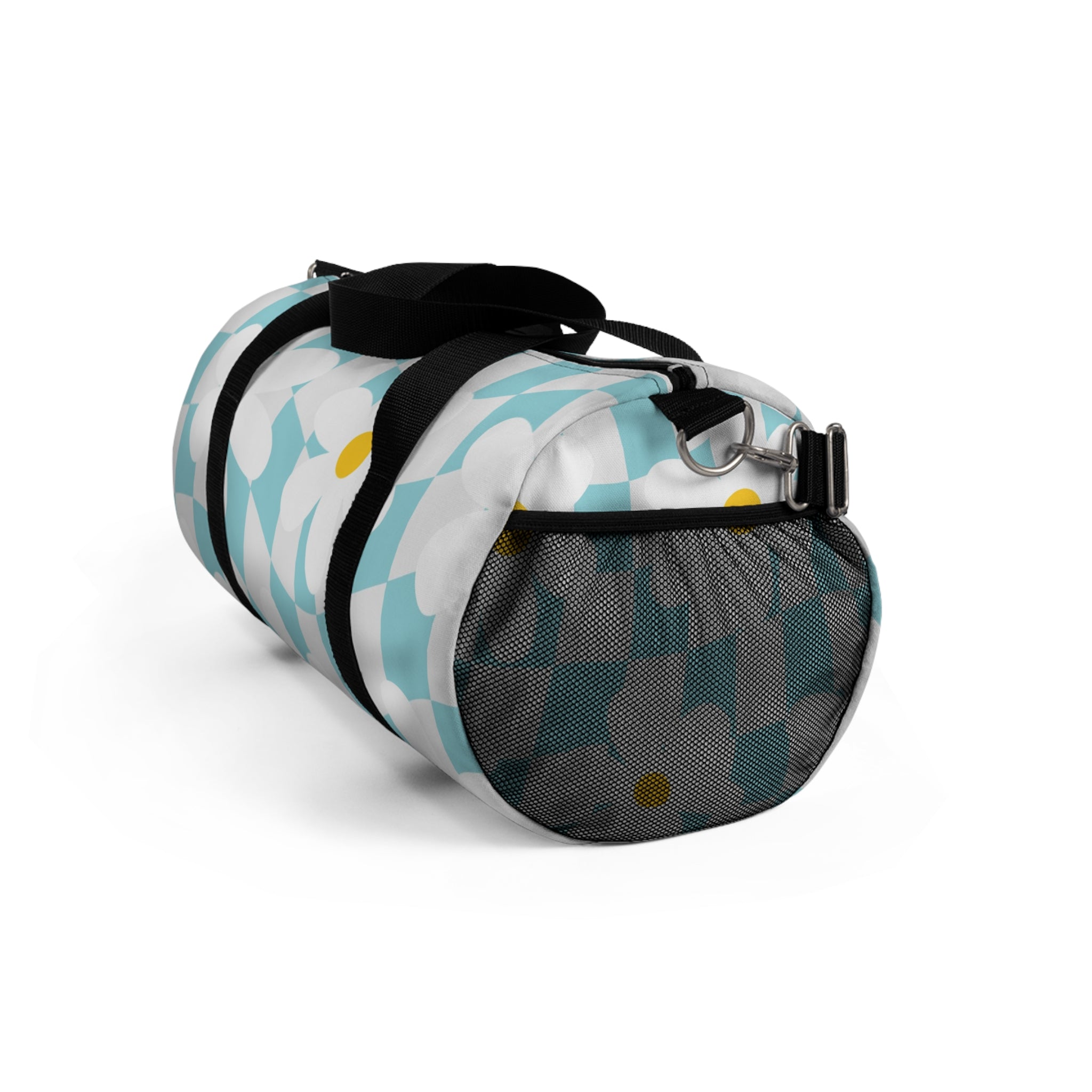 Trippy Check Garden II Duffel Bag, Artsulli - Art is Long, Life is Short, Bags, , , , , , , 