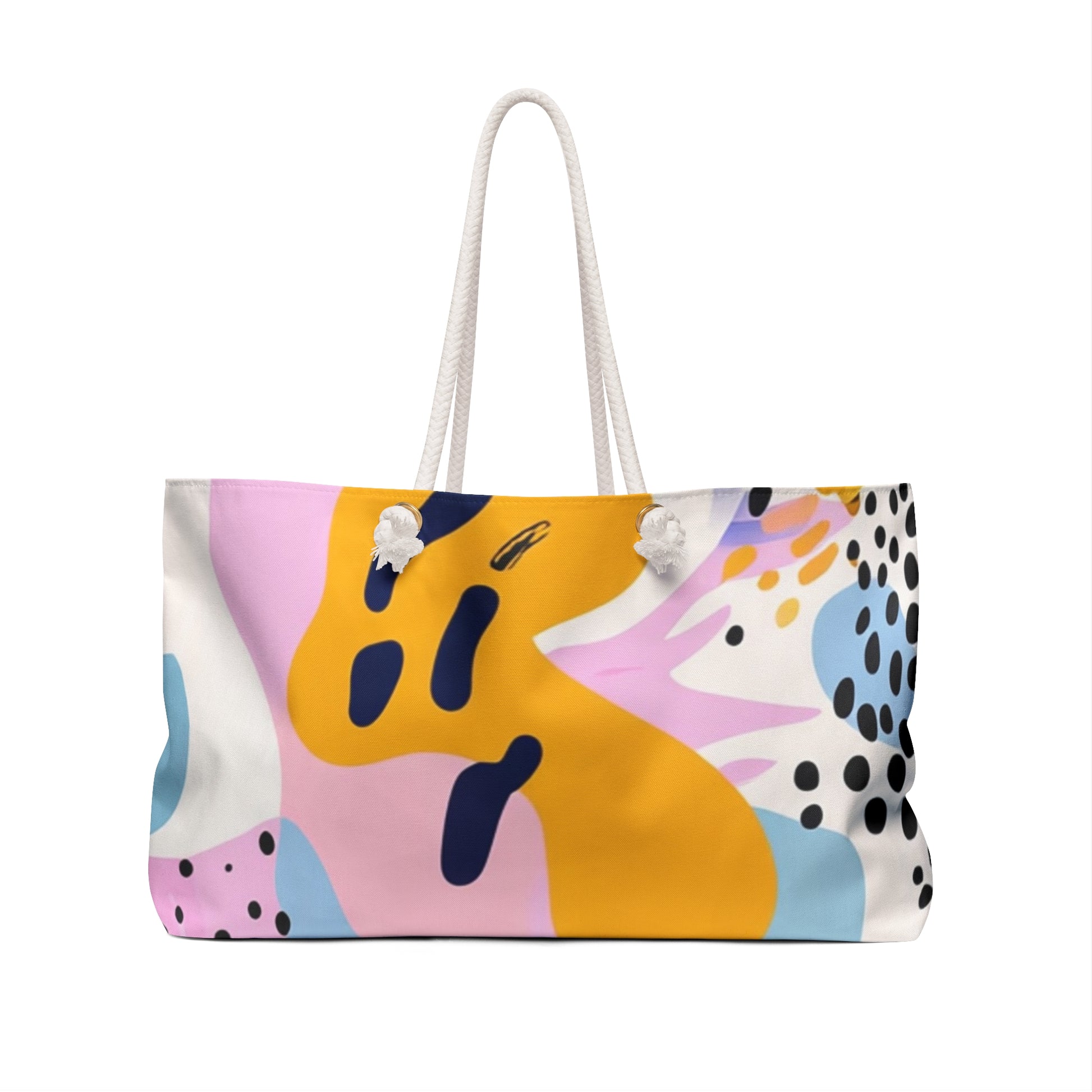 Colorful Abstract Dots and Shapes Weekender Bag, Artsulli - Art is Long, Life is Short, Bags, , , , , , , 