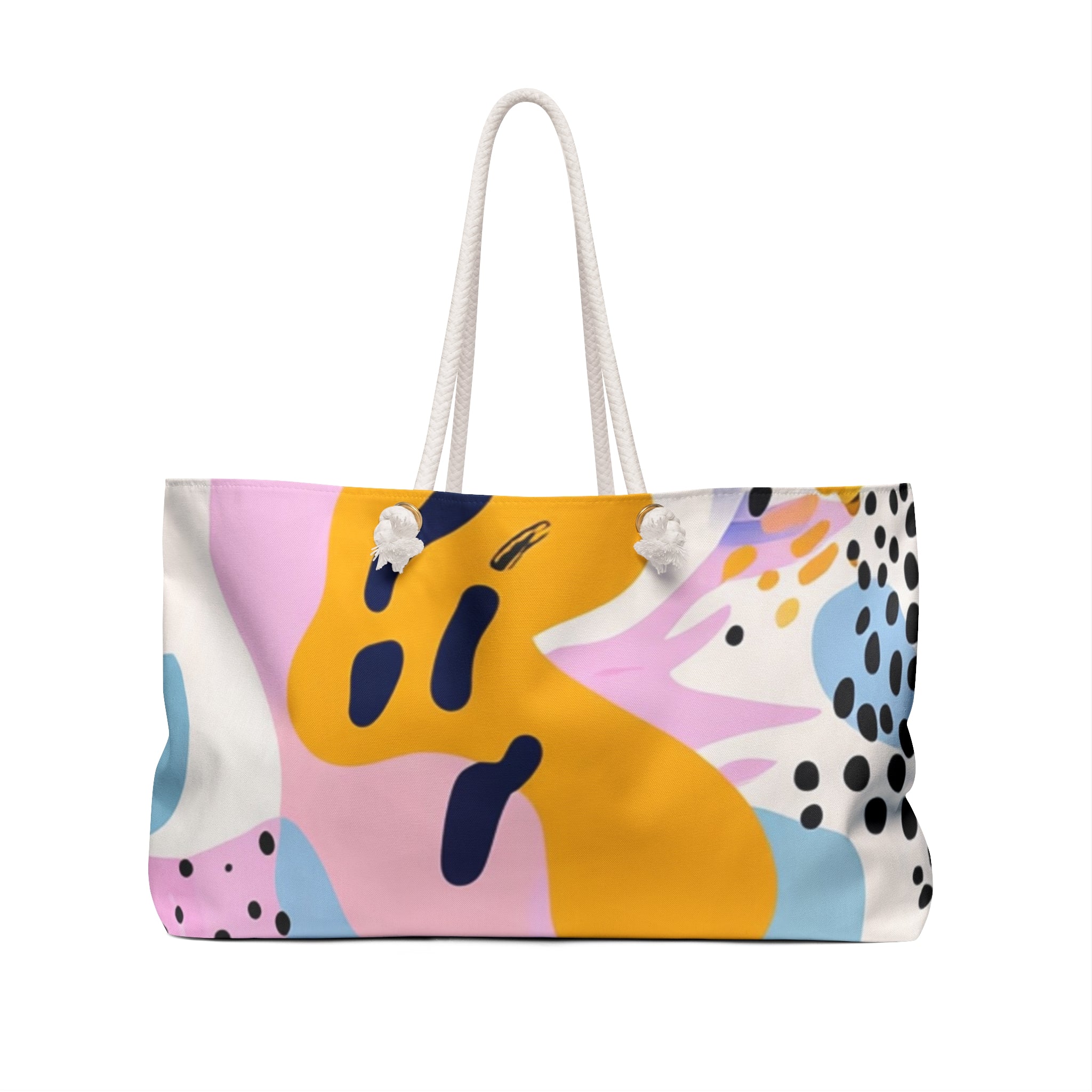 Colorful Abstract Dots and Shapes Weekender Bag, Artsulli - Art is Long, Life is Short, Bags, , , , , , , 