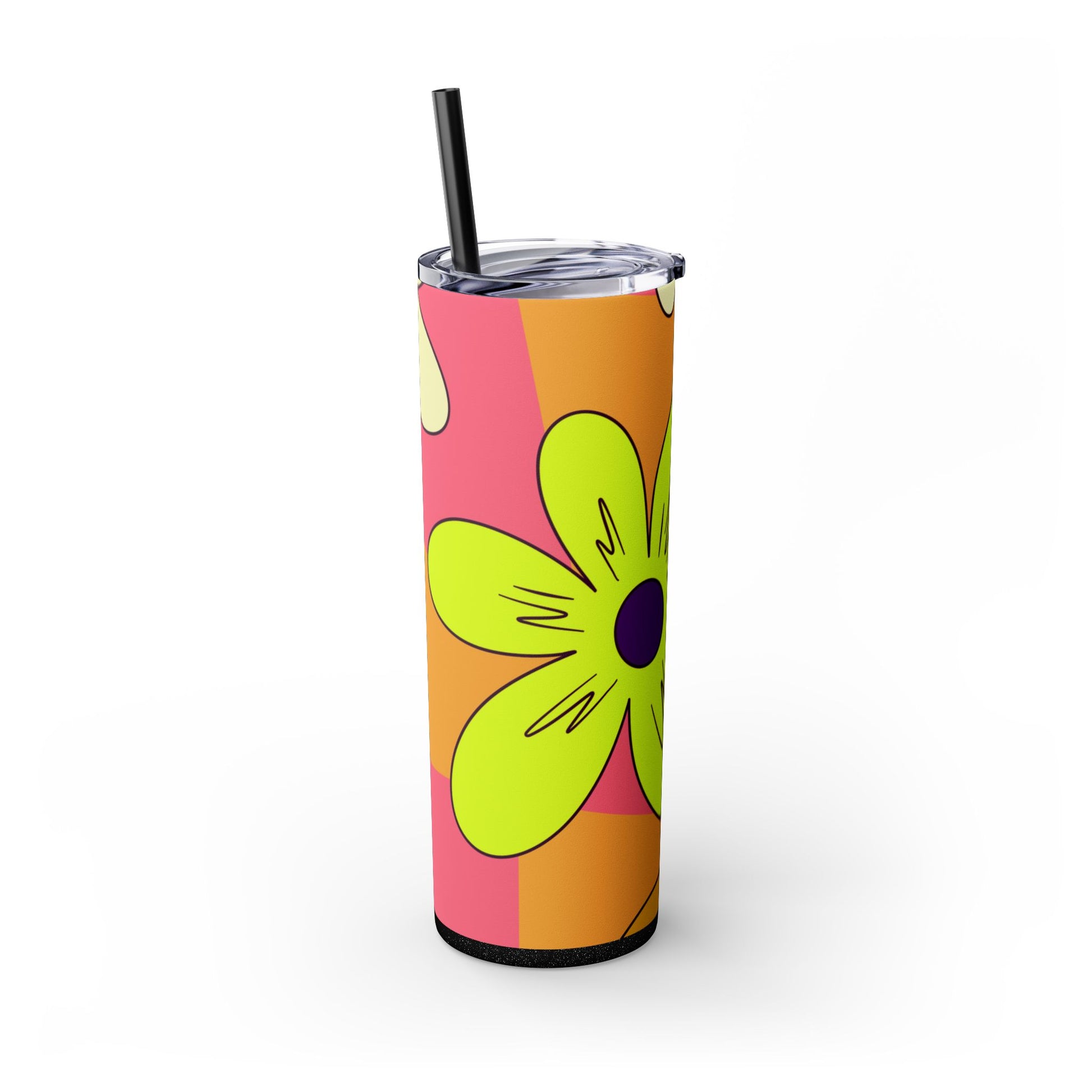 Trippy Sour Face Rave Skinny Tumbler with Straw, 20oz, Artsulli - Art is Long, Life is Short, Mug, , , , , , , 