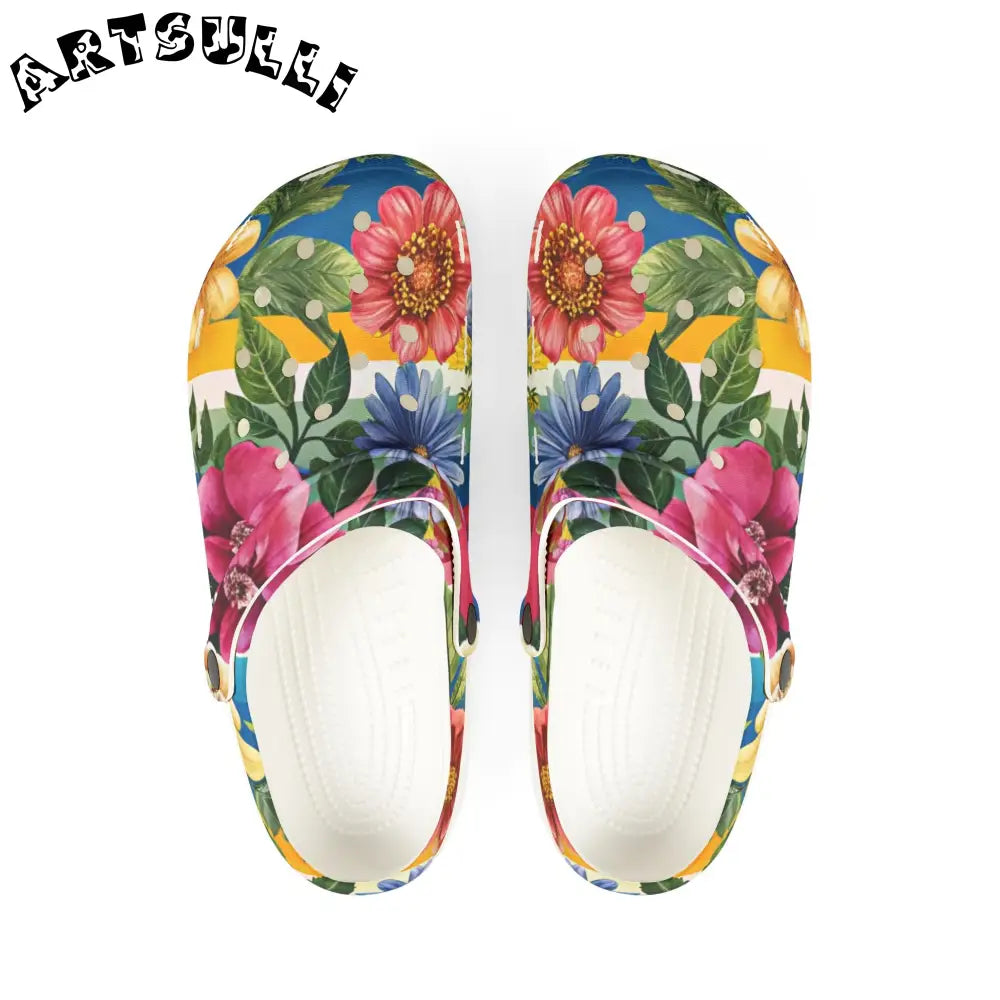 JAKKOUTTHEBXX Colorful Floral Eva Foam Clogs 2025