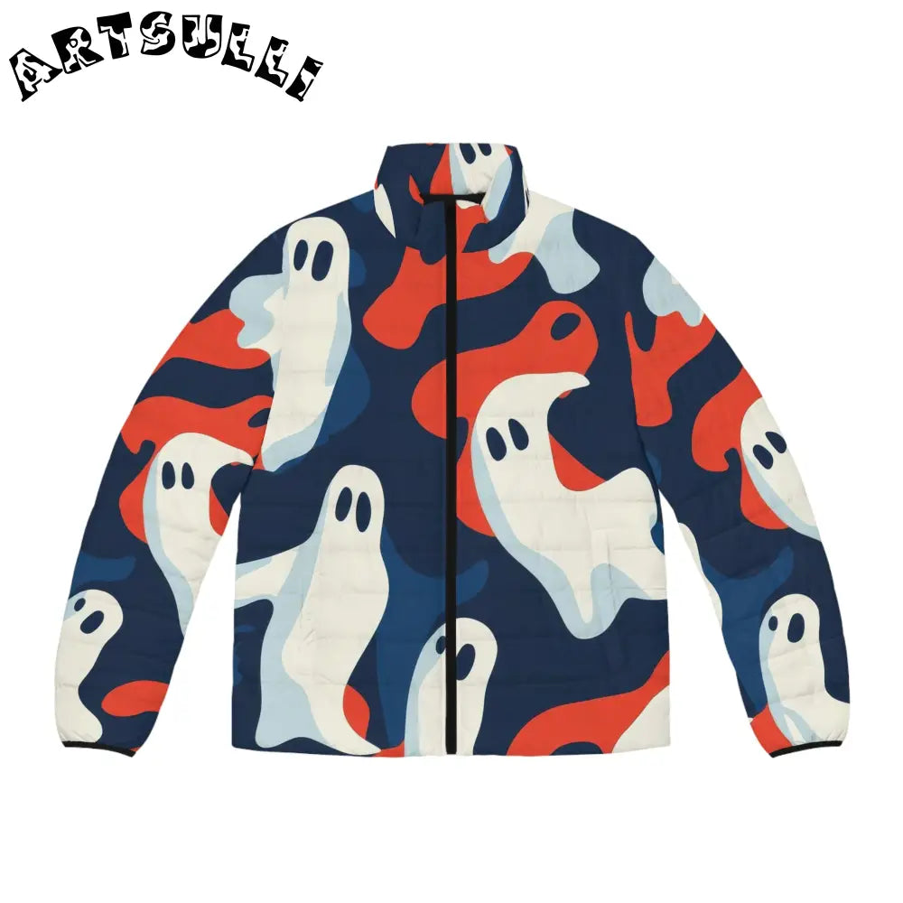 JAKKOUTTHEBXX Camo Ghosts Men’s Puffer Jacket (AOP) JAKKOUTTHEBXX