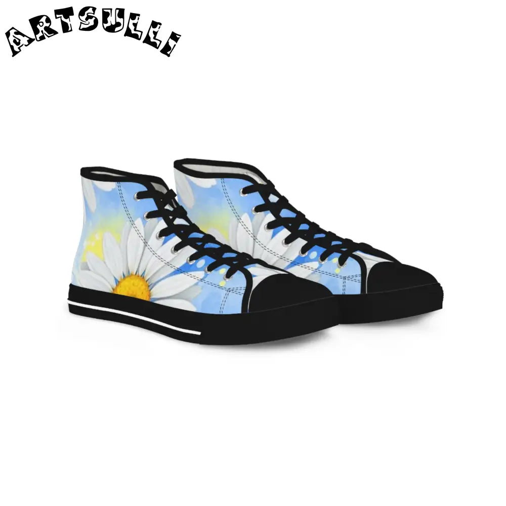 JAKKOUTTHEBXX Daisies Men’s High Top Sneakers JAKKOUTTHEBXX Artsulli