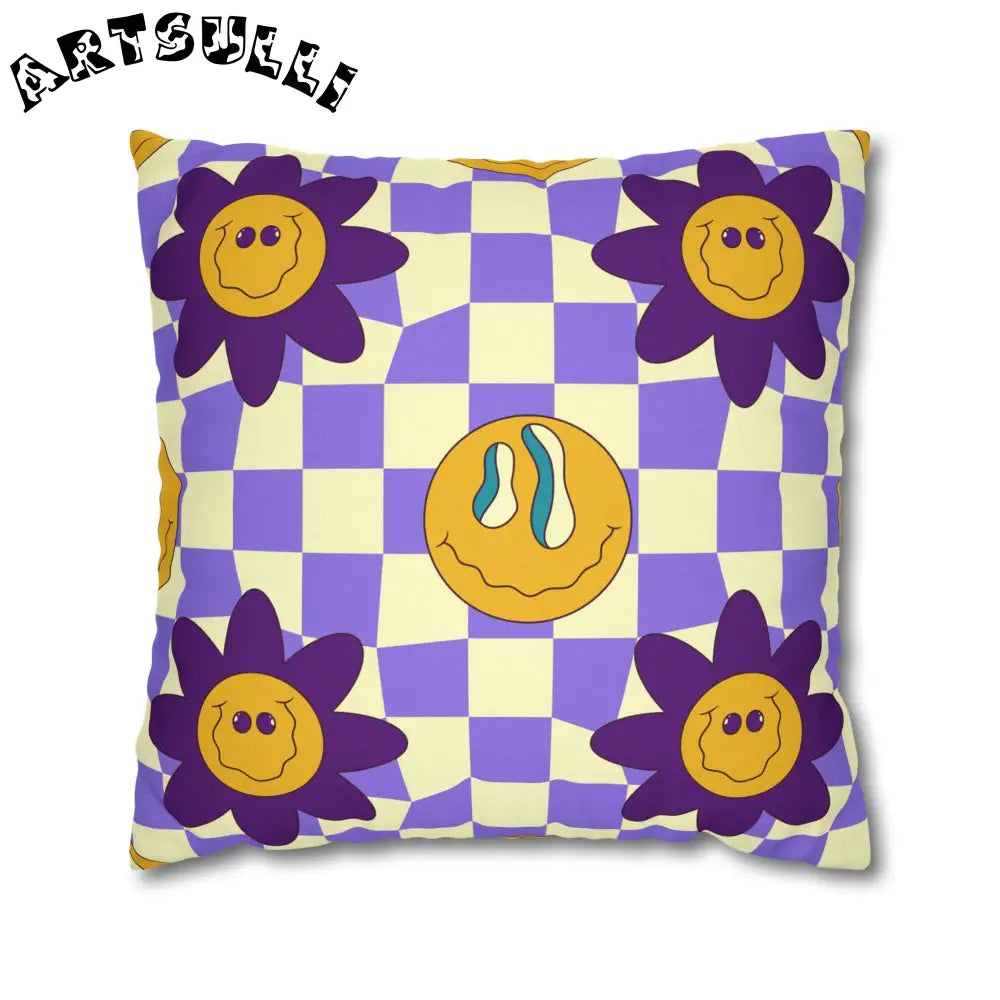 JAKKOUTTHEBXX Trippy Flower Power Motifs Spun Polyester Square