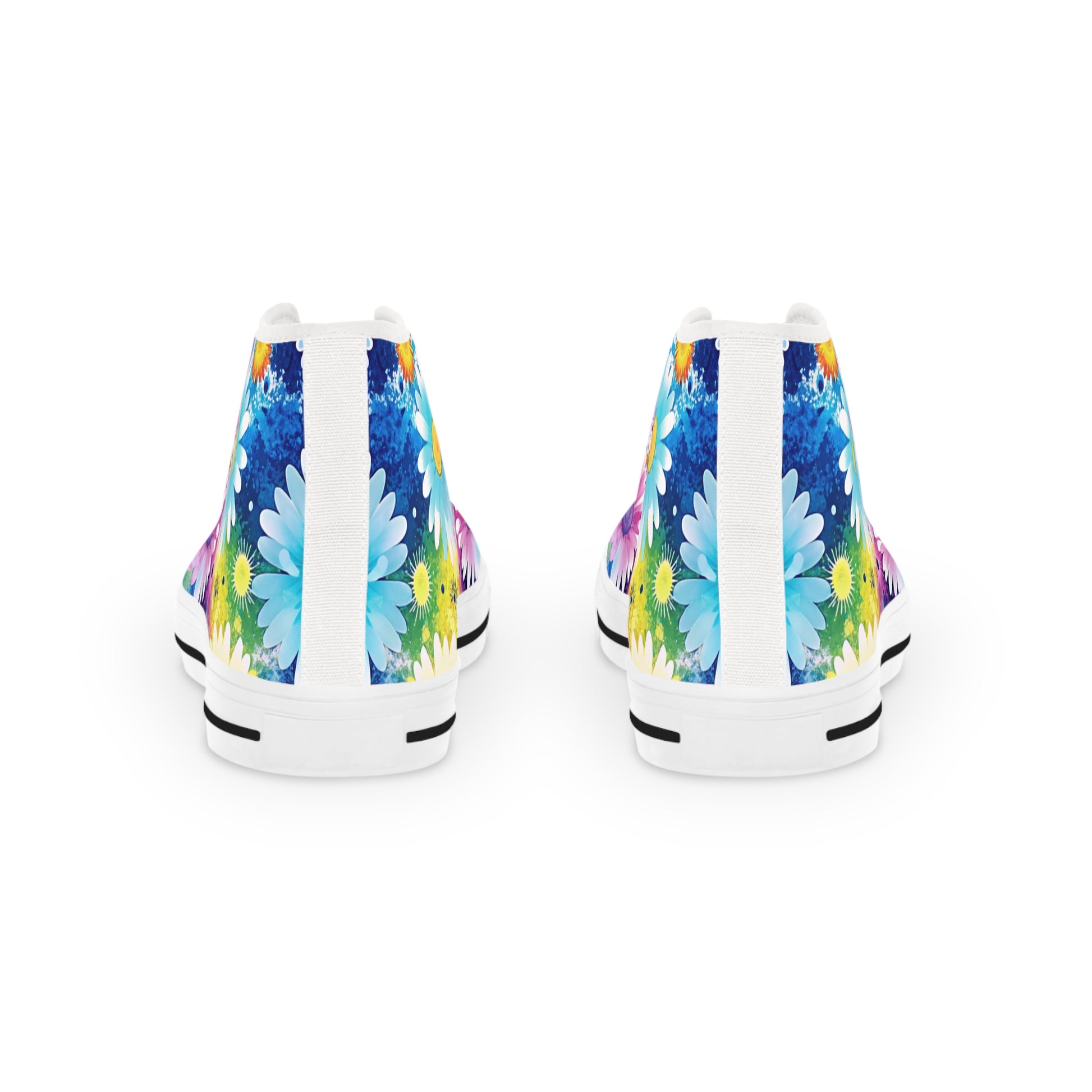 Magical Flower Explosion II Multi-Color Men's High Top Sneakers, Artsulli - Art is Long, Life is Short, Shoes, , , , , , , 