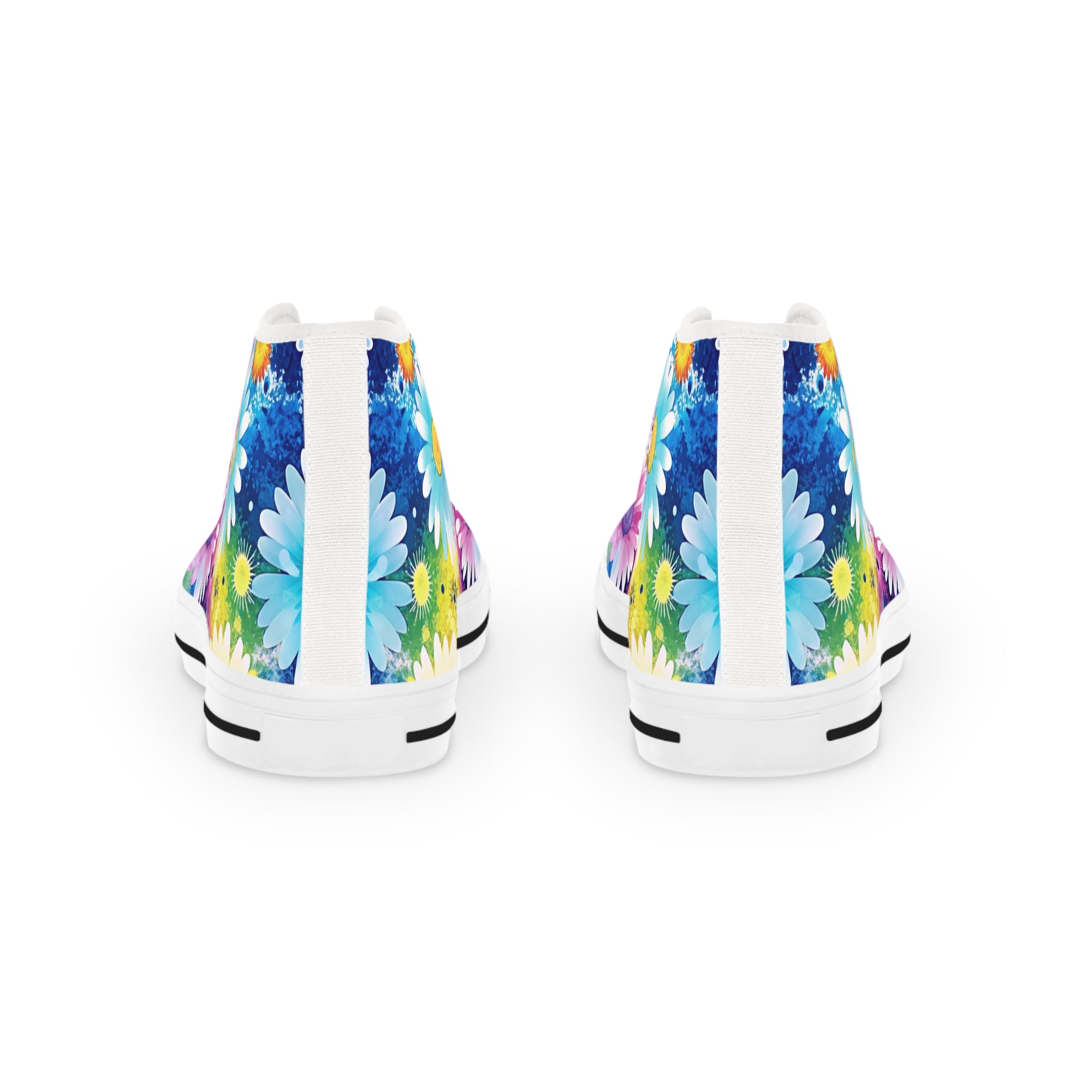 Magical Flower Explosion II Multi-Color Men's High Top Sneakers, Artsulli - Art is Long, Life is Short, Shoes, , , , , , , 