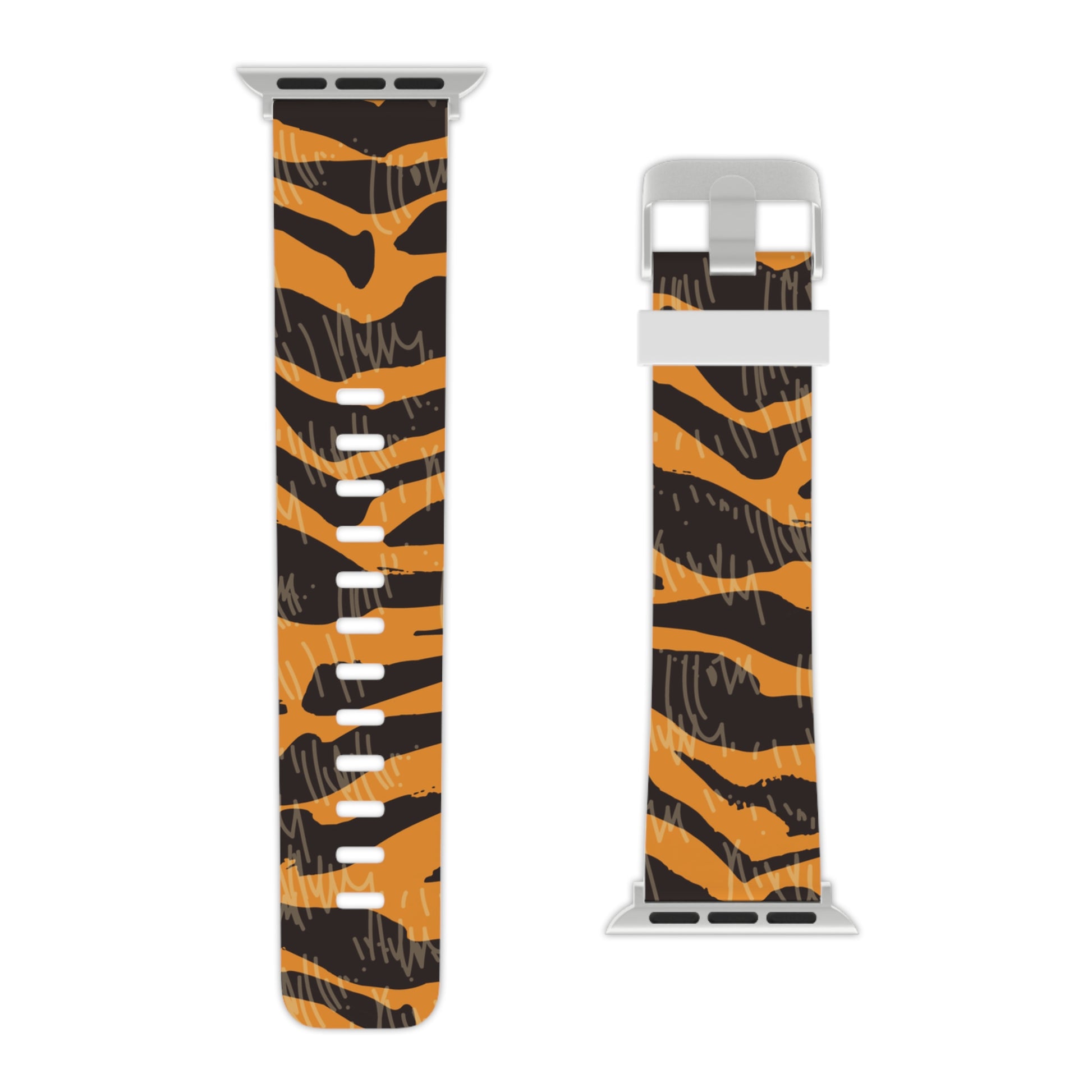 Tiger Scratches Orange & Black Watch Band for Apple Watch, Artsulli - Art is Long, Life is Short, Accessories, , , , , , , 
