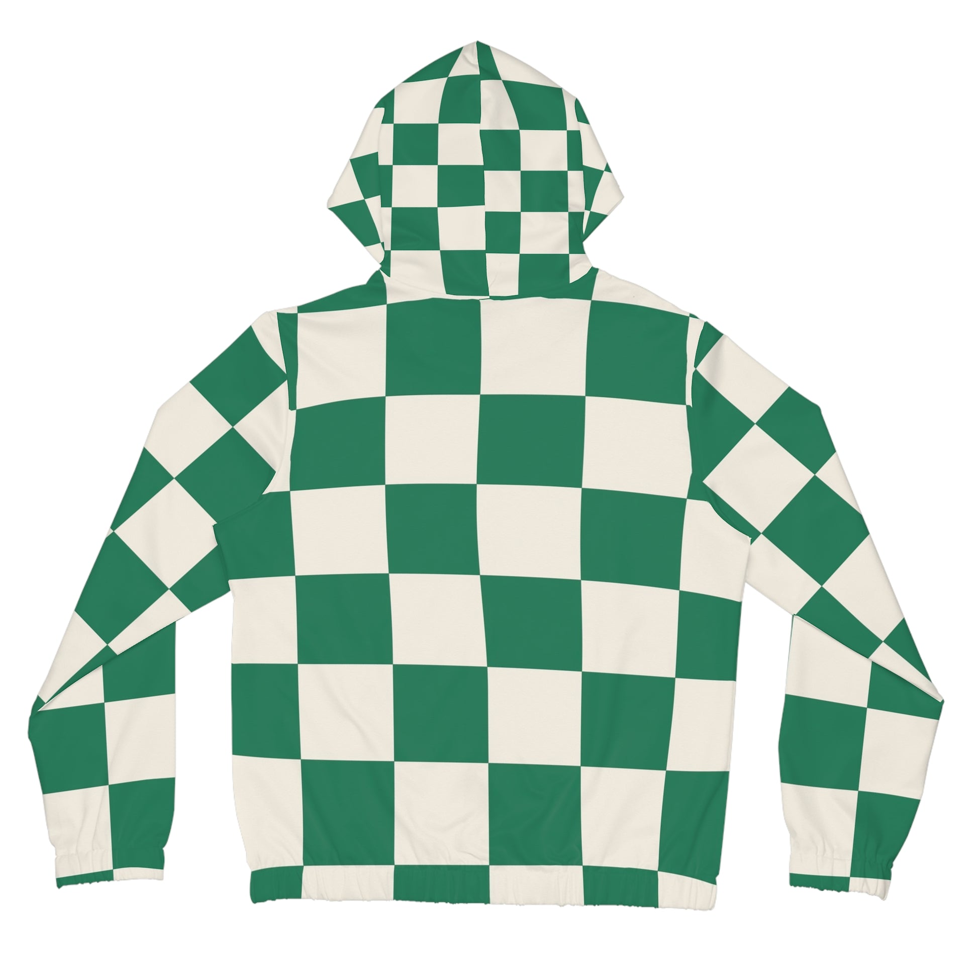Checkerboard Dark Green Women’s Full-Zip Hoodie (AOP), Artsulli - Art is Long, Life is Short, All Over Prints, , , , , , , 