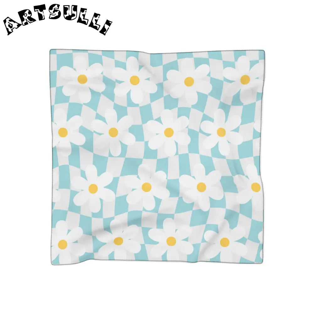 JAKKOUTTHEBXX Trippy Check Garden Poly Scarf JAKKOUTTHEBXX Artsulli