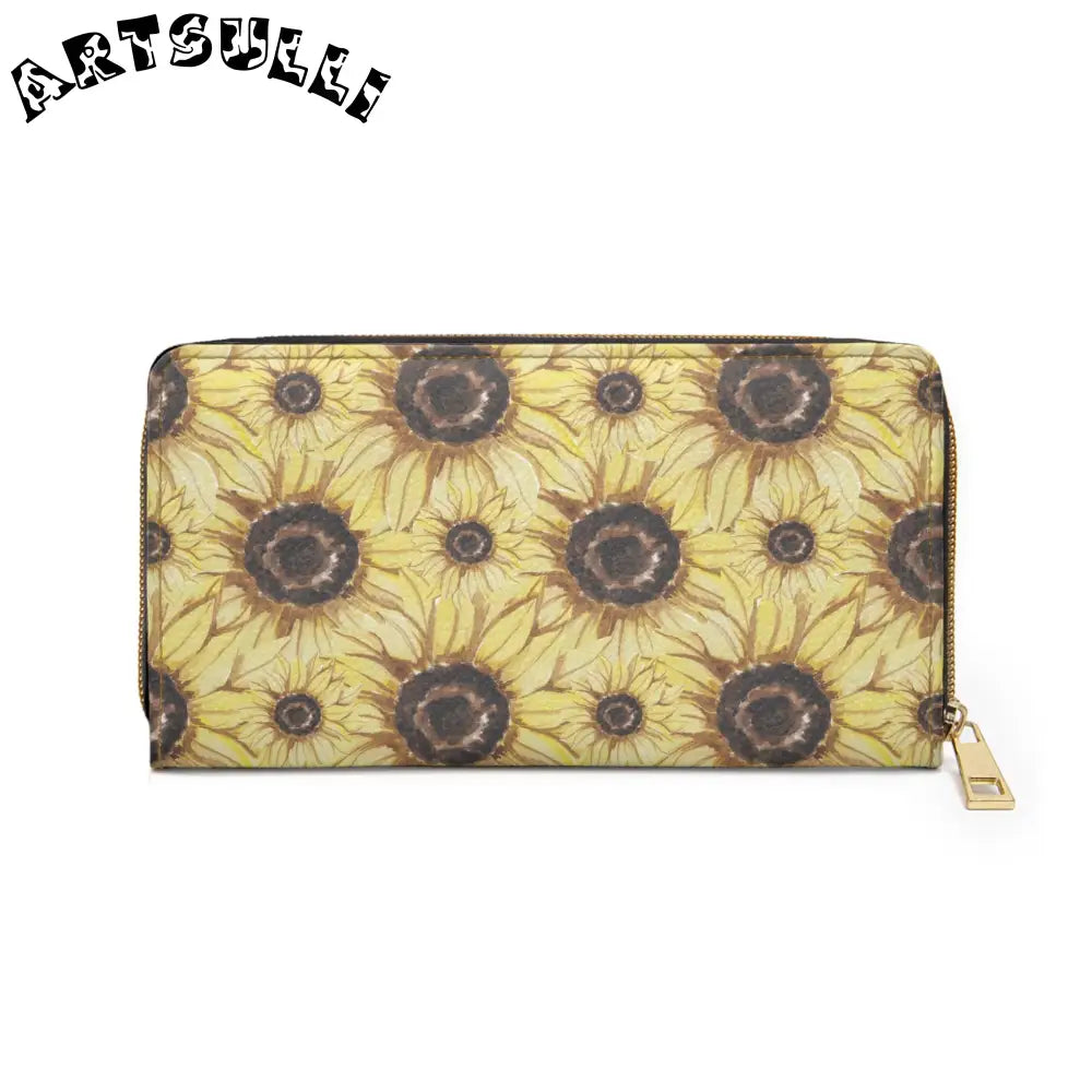 JAKKOUTTHEBXX Retro Anime Sunflower Zipper Wallet JAKKOUTTHEBXX