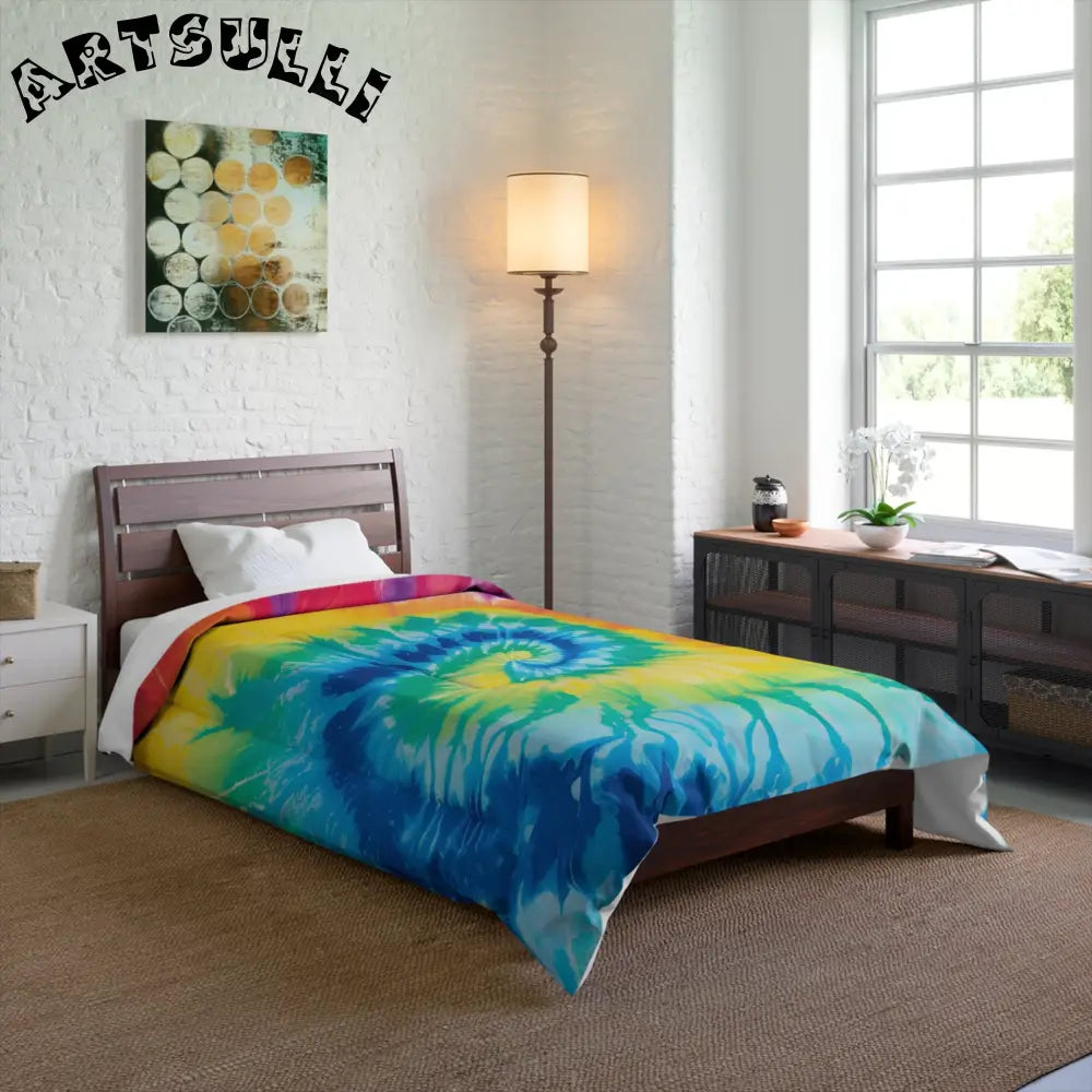 JAKKOUTTHEBXX Rainbow Tie Dye Art Blanket 2025
